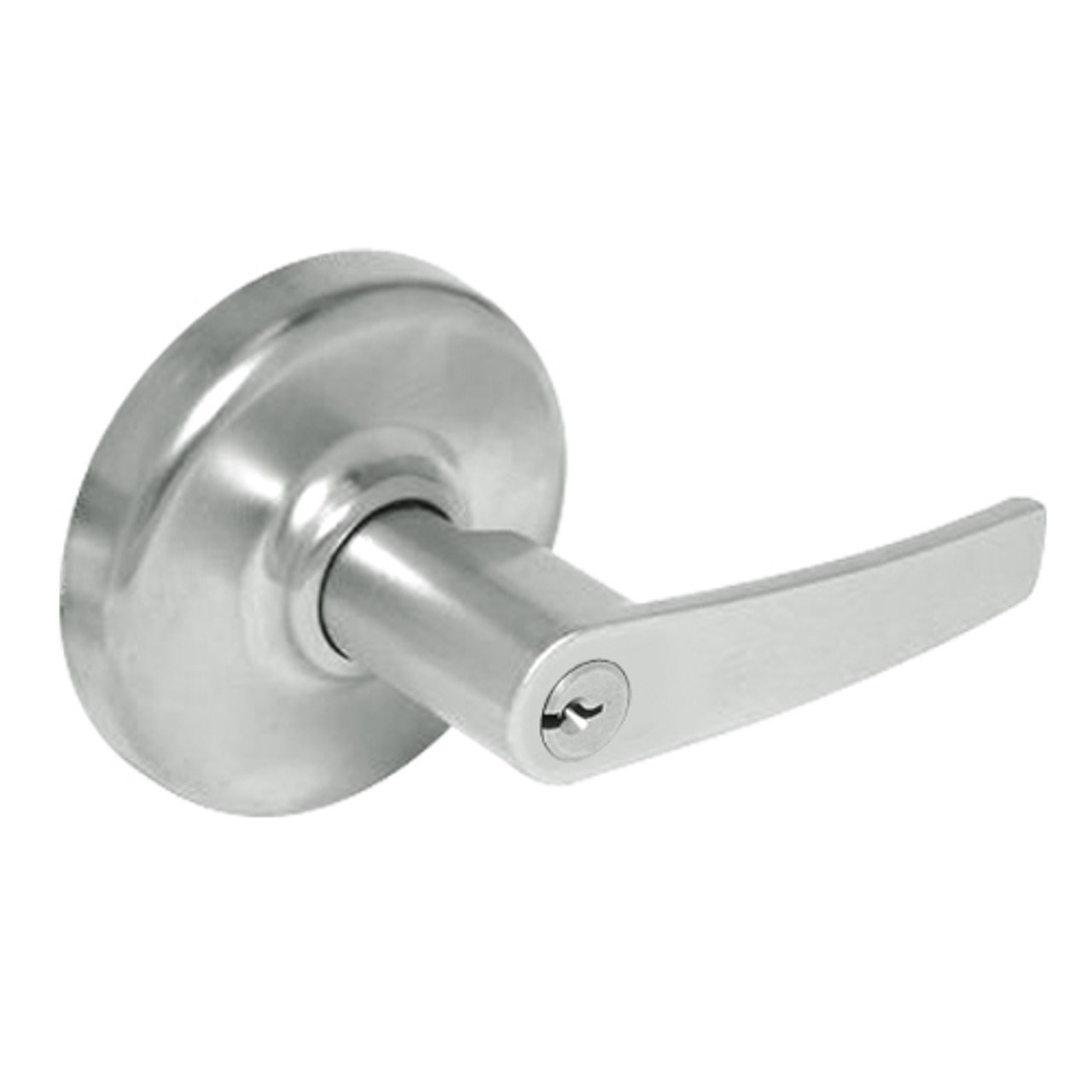CL3391-AZD-618 Corbin CL3300 Series Extra Heavy Duty Keyed with Turnpiece Cylindrical Locksets with Armstrong Lever in Bright Nickel Plated Finish