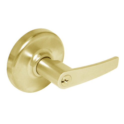 CL3362-AZD-605 Corbin CL3300 Series Extra Heavy Duty Communicating Cylindrical Locksets with Armstrong Lever in Bright Brass Finish
