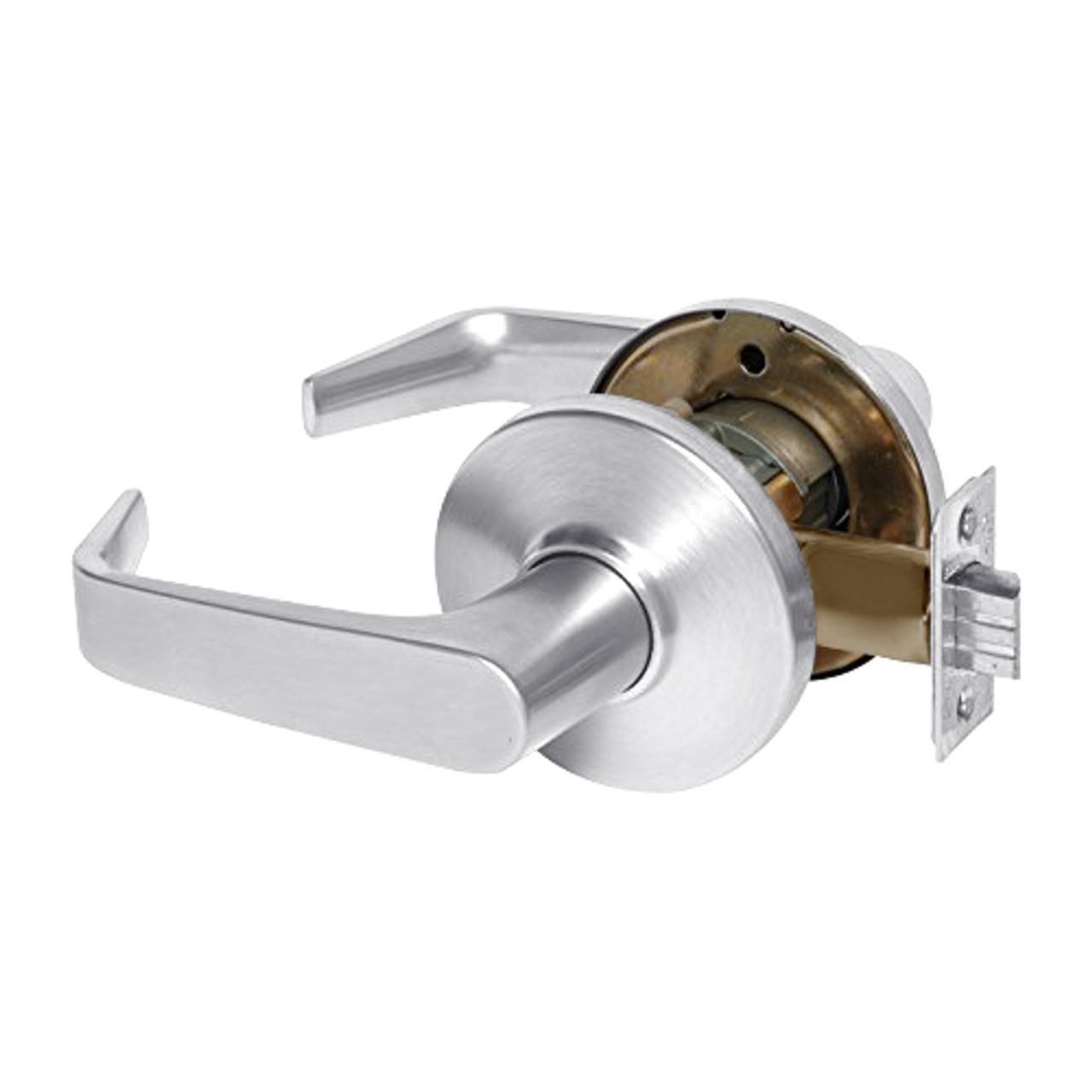 9K30N15DSTK625 Best 9K Series Passage Heavy Duty Cylindrical Lever Locks with Contour Angle with Return Lever Design in Bright Chrome
