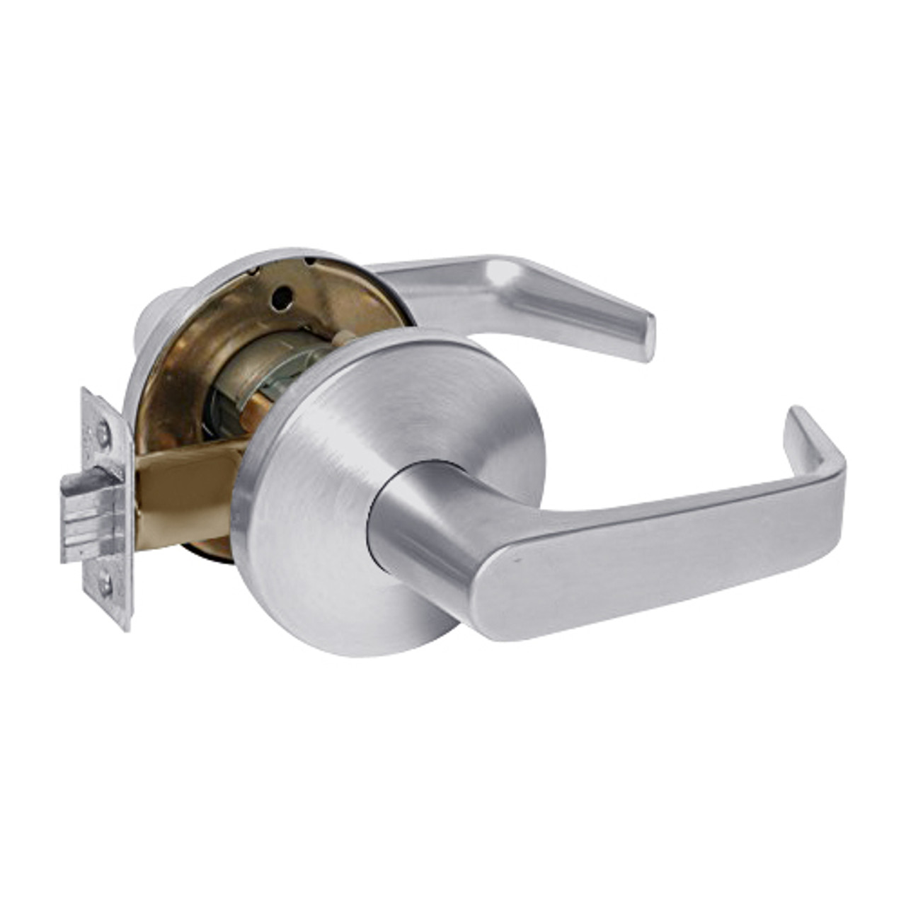 9K30N15LSTK626 Best 9K Series Passage Heavy Duty Cylindrical Lever Locks with Contour Angle with Return Lever Design in Satin Chrome