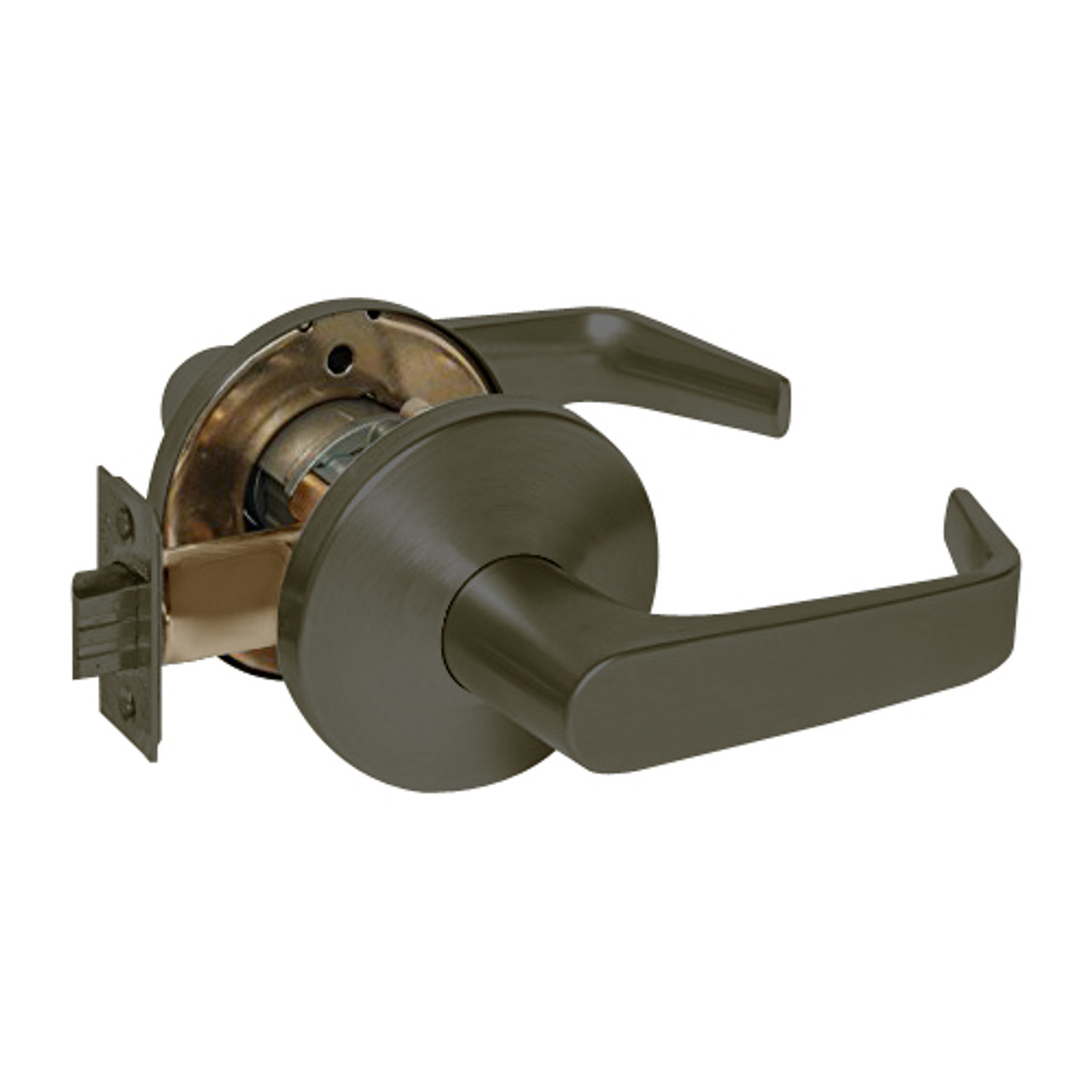 9K30NX15LSTK613 Best 9K Series Passage Heavy Duty Cylindrical Lever Locks with Contour Angle with Return Lever Design in Oil Rubbed Bronze
