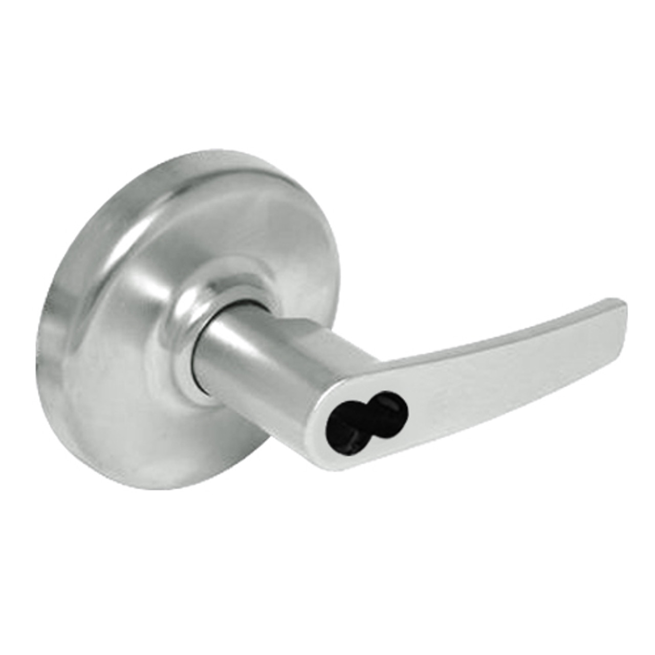 CL3372-AZD-618-CL6 Corbin CL3300 Series IC 6-Pin Less Core Extra Heavy Duty Public Toilet Cylindrical Locksets with Armstrong Lever in Bright Nickel Plated Finish