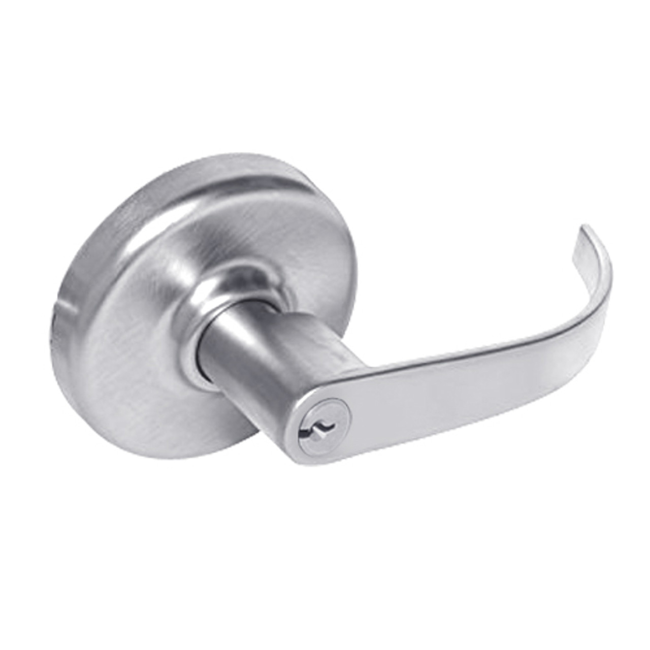 CL3381-PZD-625 Corbin CL3300 Series Extra Heavy Duty Keyed with Blank Plate Cylindrical Locksets with Princeton Lever in Bright Chrome Finish