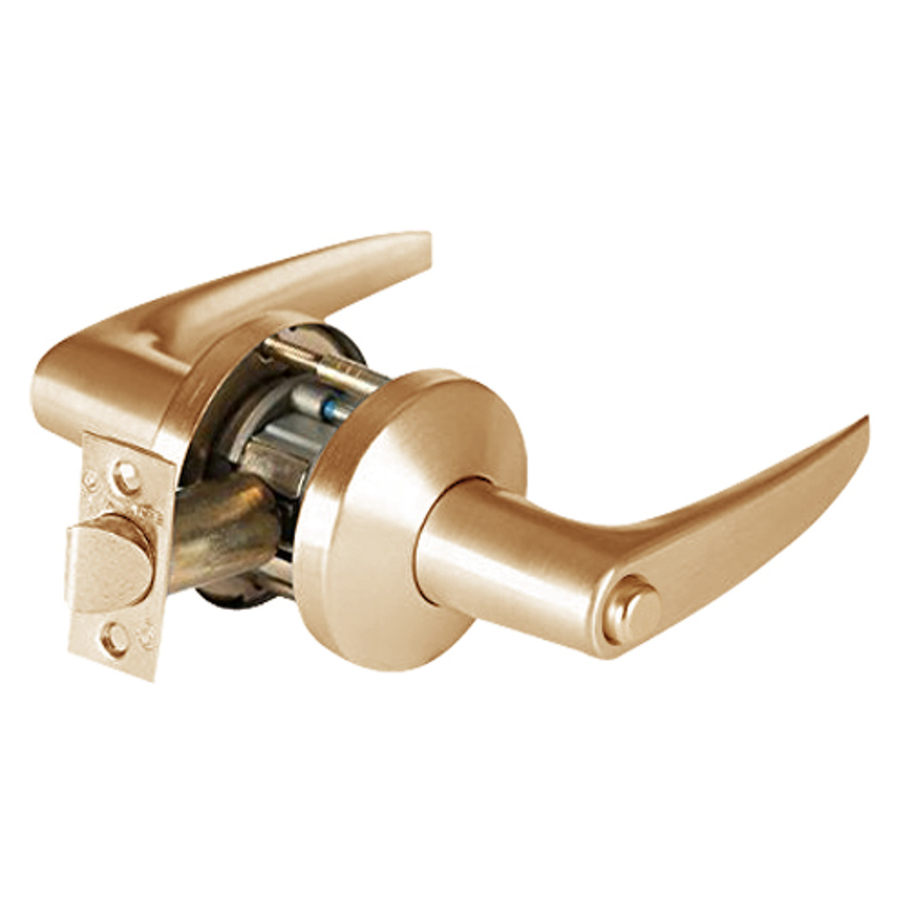 9K30L16KSTK612 Best 9K Series Privacy Heavy Duty Cylindrical Lever Locks with Curved Without Return Lever Design in Satin Bronze