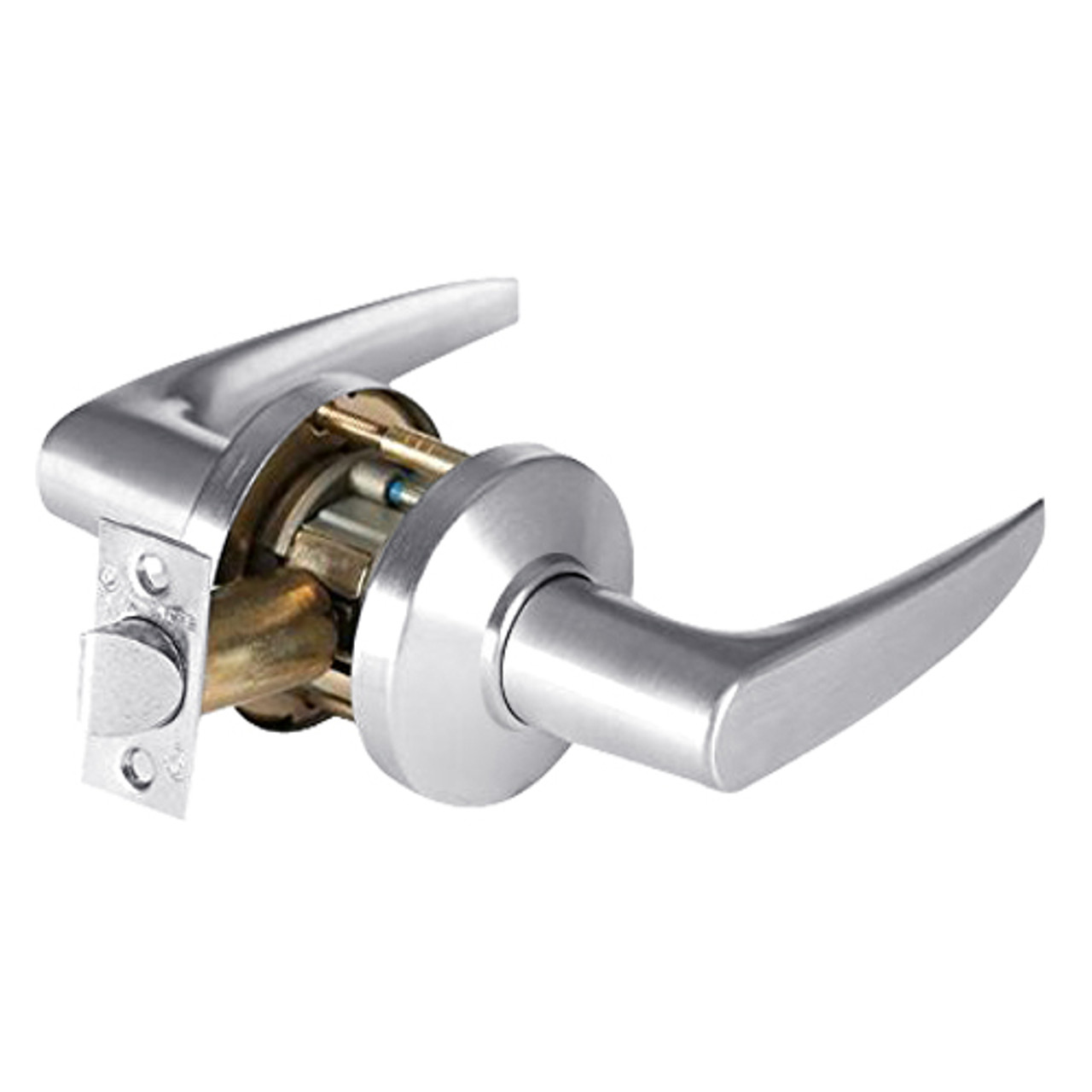 9K30NX16CSTK625 Best 9K Series Passage Heavy Duty Cylindrical Lever Locks with Curved Without Return Lever Design in Bright Chrome