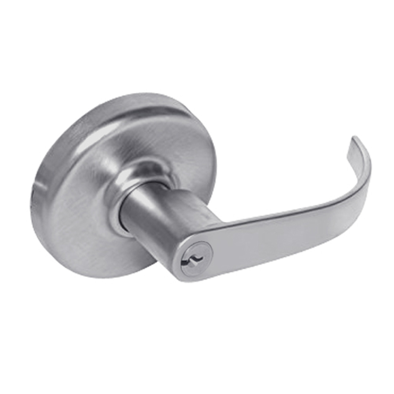 CL3372-PZD-626 Corbin CL3300 Series Extra Heavy Duty Public Toilet Cylindrical Locksets with Princeton Lever in Satin Chrome Finish