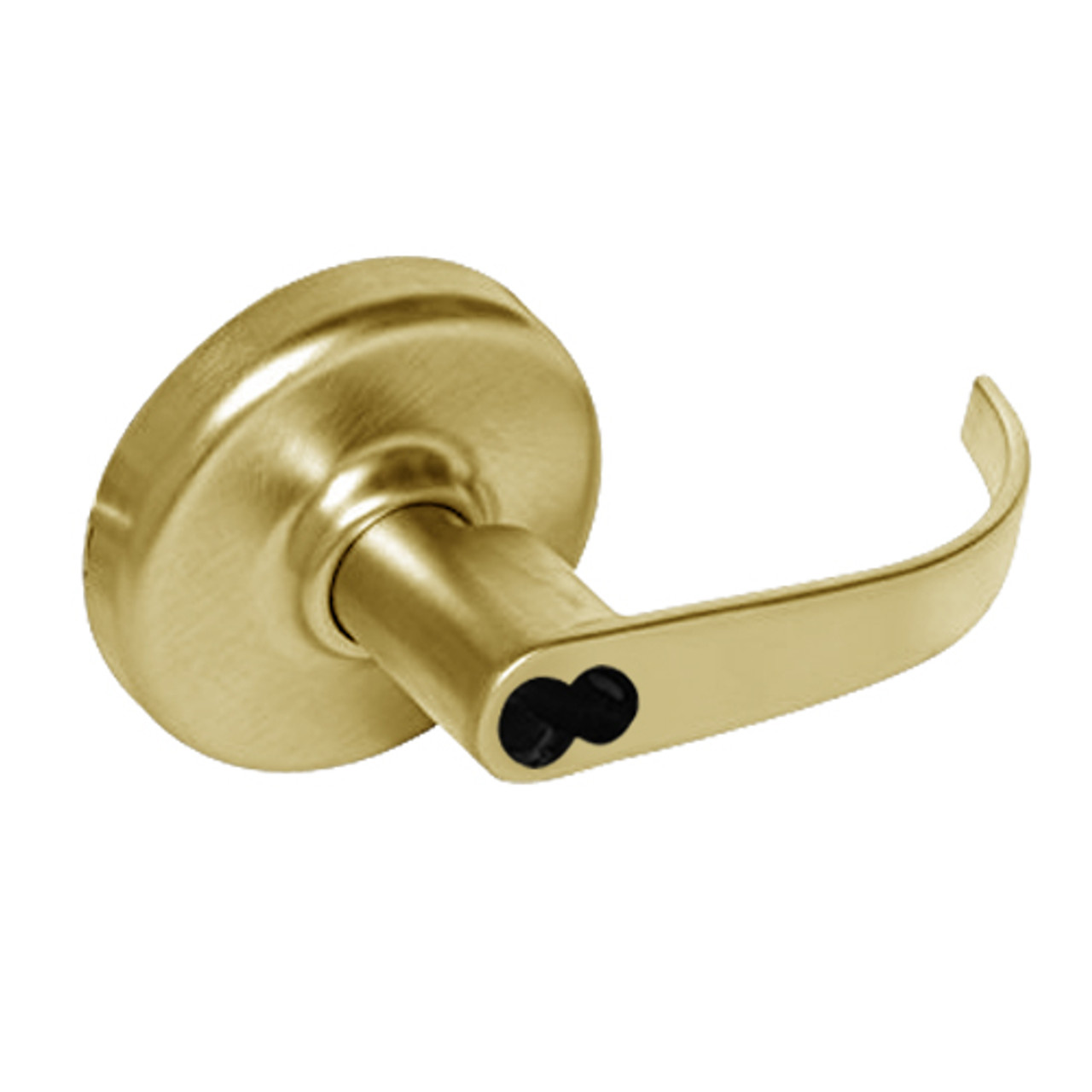 CL3355-PZD-605-CL6 Corbin CL3300 Series IC 6-Pin Less Core Extra Heavy Duty Classroom Cylindrical Locksets with Princeton Lever in Bright Brass Finish