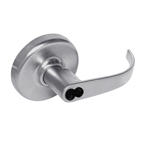 CL3381-PZD-626-CL6 Corbin CL3300 Series IC 6-Pin Less Core Extra Heavy Duty Keyed with Blank Plate Cylindrical Locksets with Princeton Lever in Satin Chrome Finish