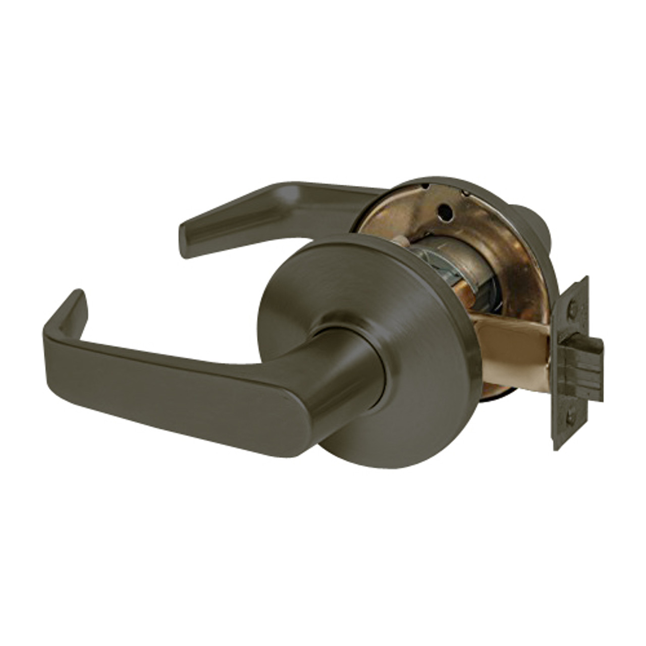 9K30NX15DS3613 Best 9K Series Passage Heavy Duty Cylindrical Lever Locks with Contour Angle with Return Lever Design in Oil Rubbed Bronze