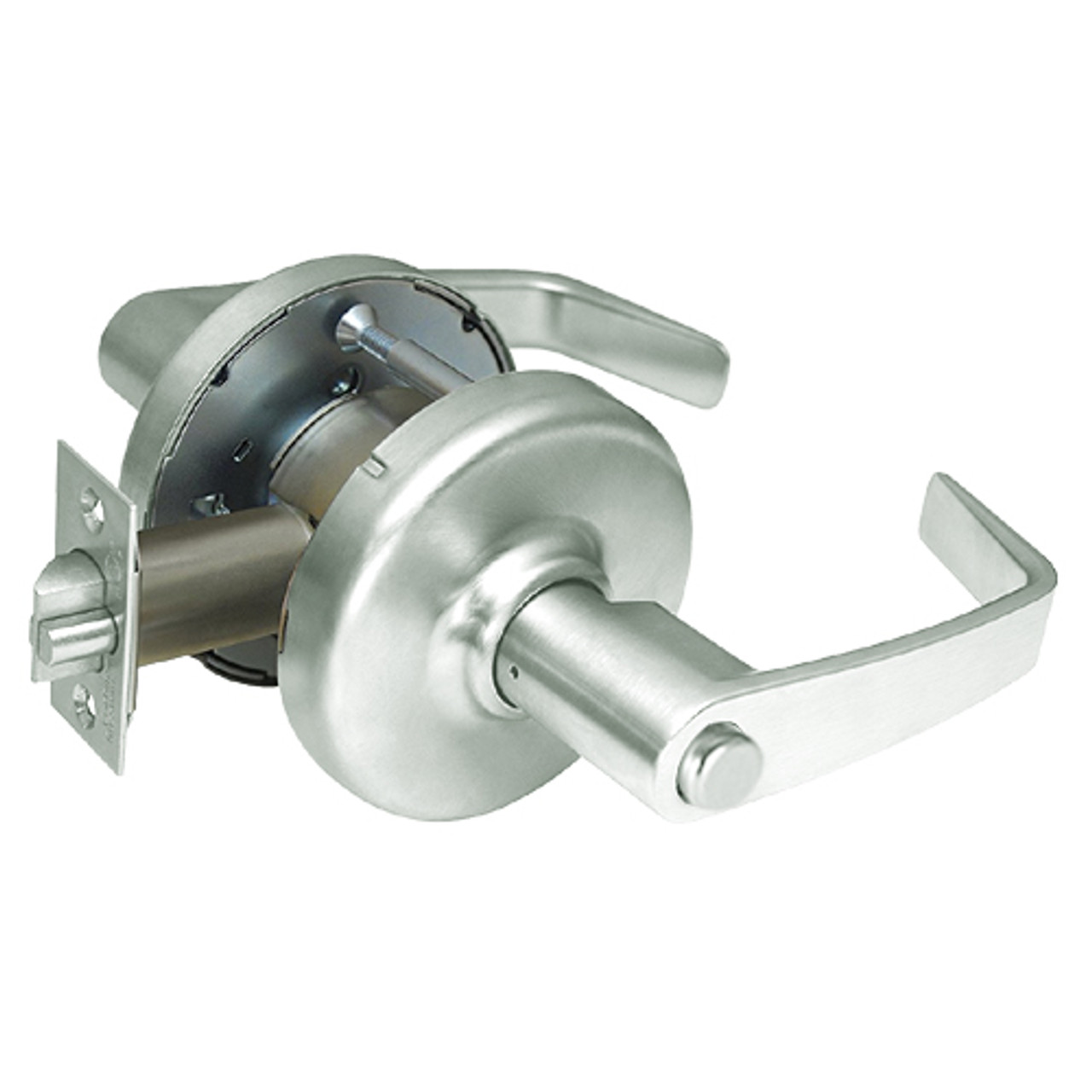 CL3340-NZD-618 Corbin CL3300 Series Extra Heavy Duty Patio Cylindrical Locksets with Newport Lever in Bright Nickel Plated Finish