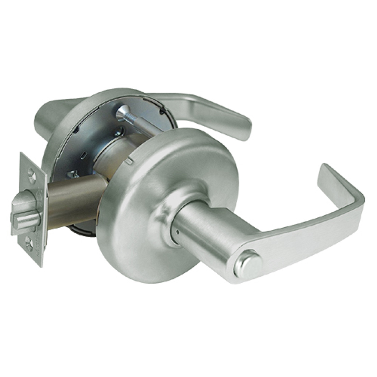 CL3340-NZD-619 Corbin CL3300 Series Extra Heavy Duty Patio Cylindrical Locksets with Newport Lever in Satin Nickel Plated Finish