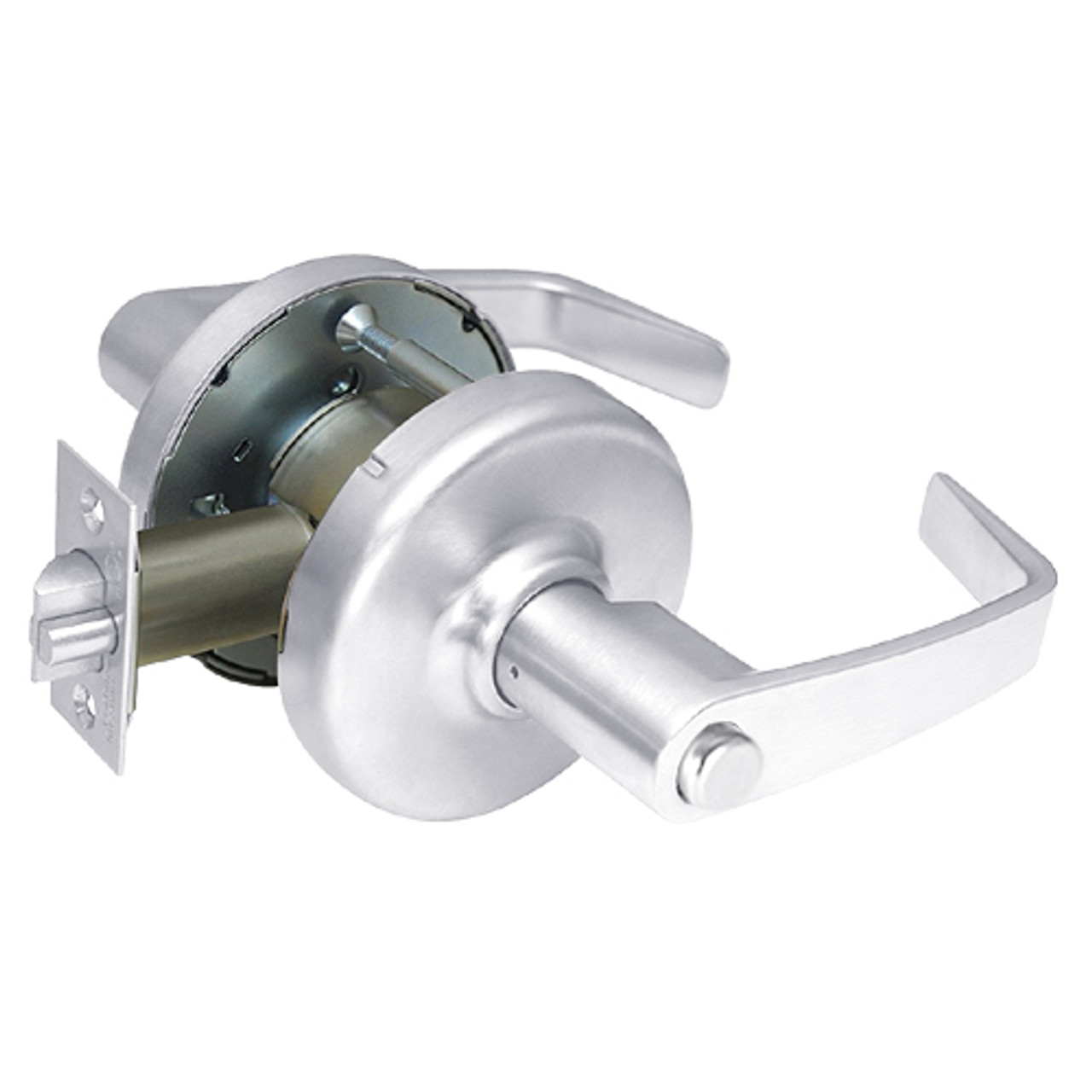 CL3340-NZD-625 Corbin CL3300 Series Extra Heavy Duty Patio Cylindrical Locksets with Newport Lever in Bright Chrome Finish
