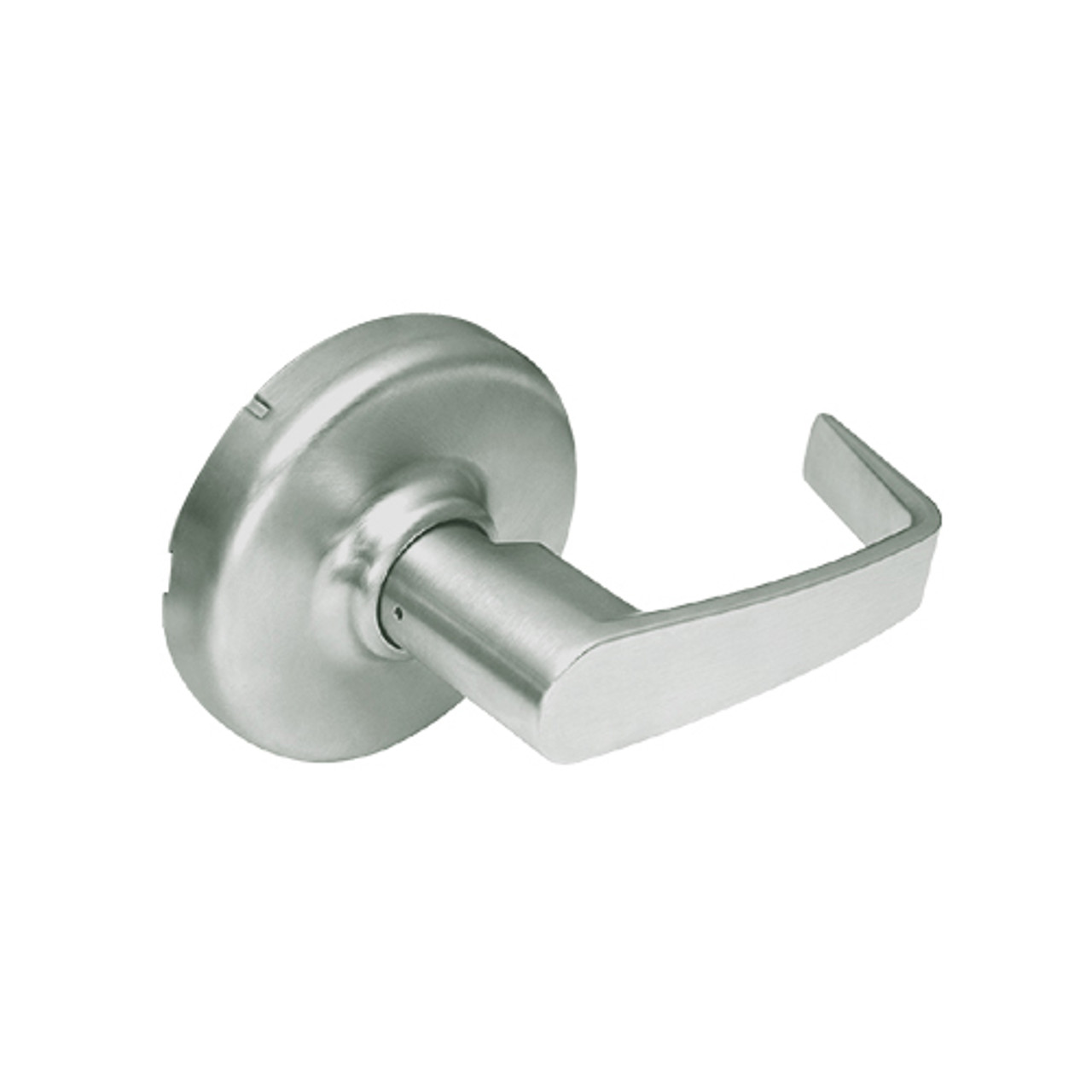 CL3350-NZD-619 Corbin CL3300 Series Extra Heavy Duty Half Dummy Cylindrical Locksets with Newport Lever in Satin Nickel Plated Finish