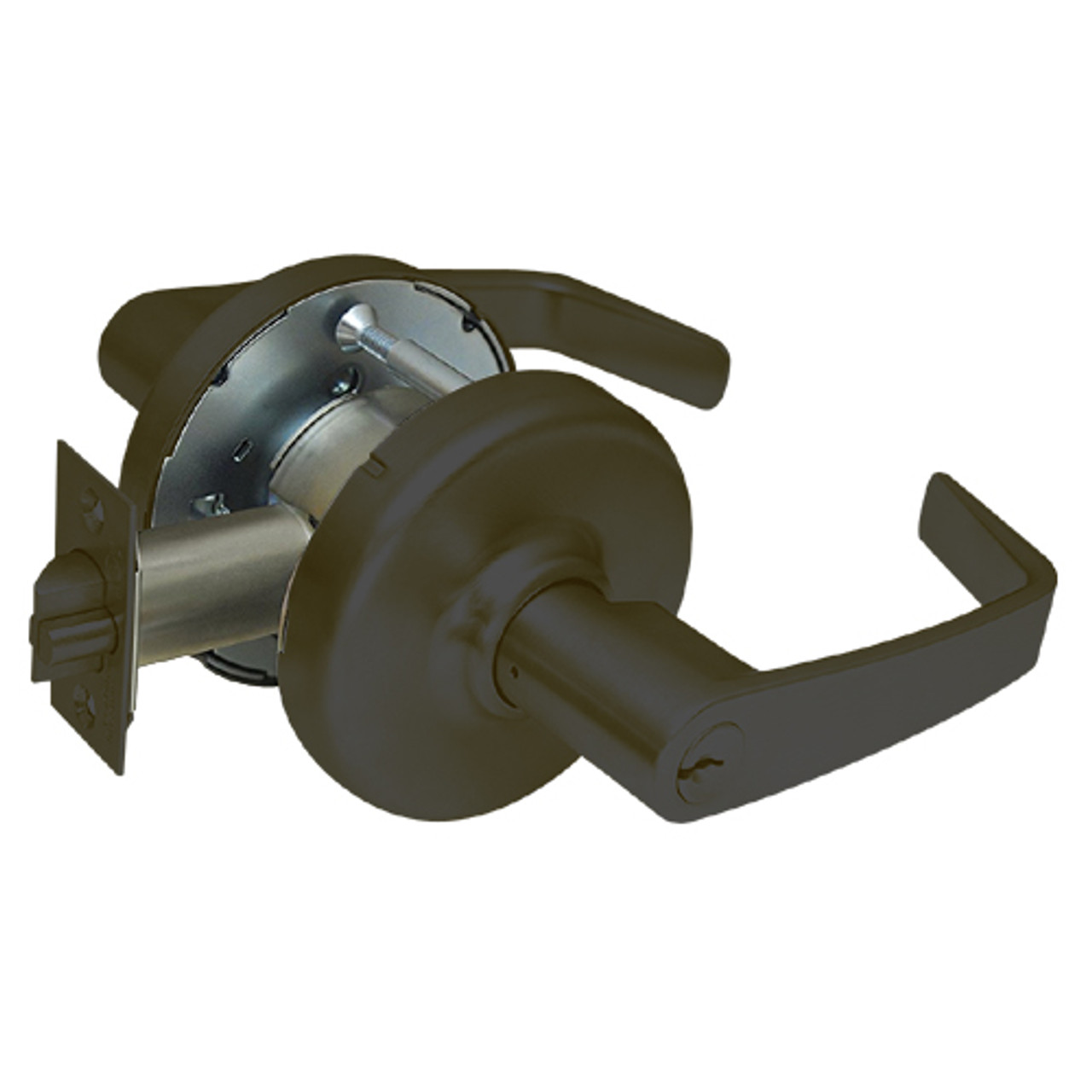 CL3359-NZD-613 Corbin CL3300 Series Extra Heavy Duty Storeroom or Public Restroom Cylindrical Locksets with Newport Lever in Oil Rubbed Bronze Finish