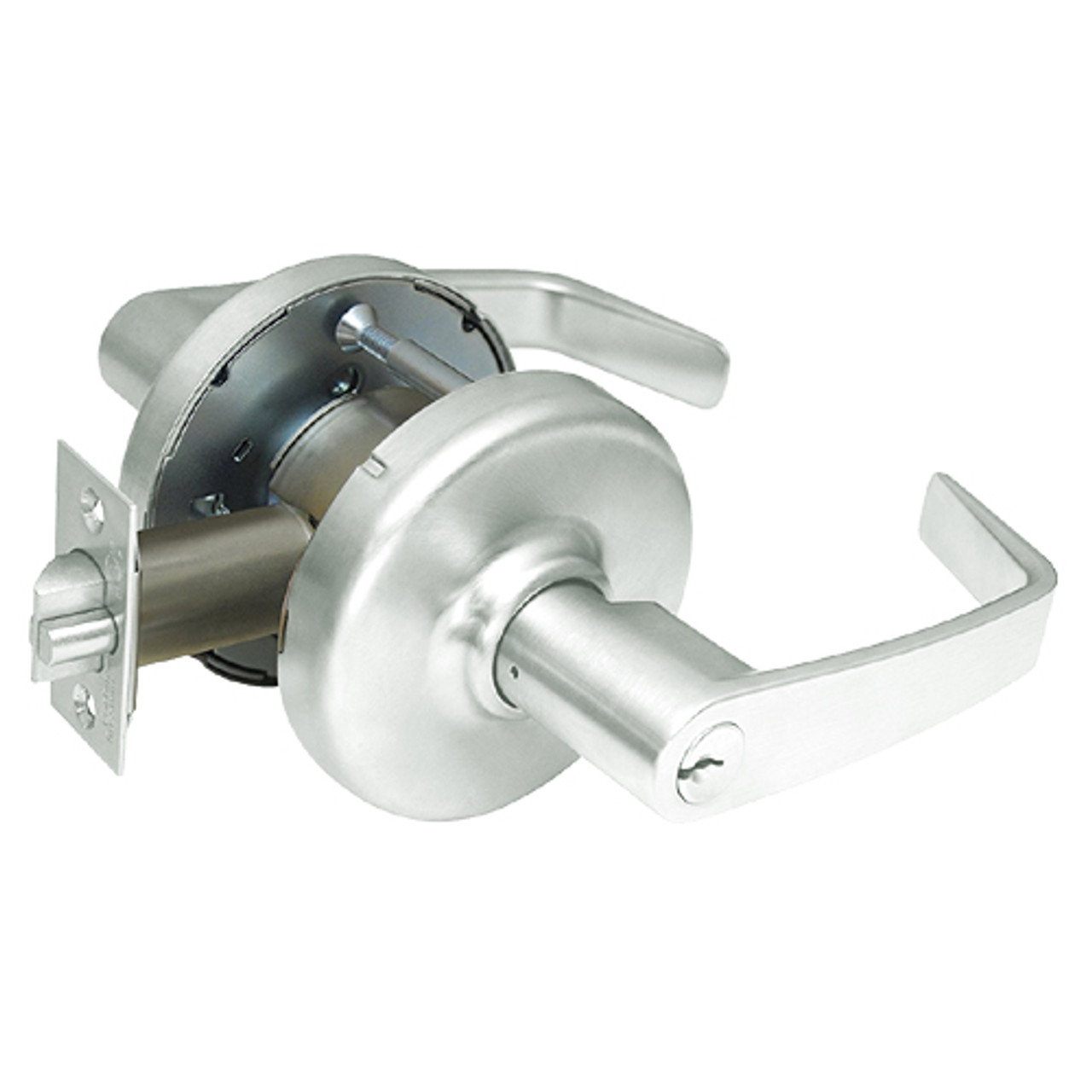 CL3361-NZD-618 Corbin CL3300 Series Extra Heavy Duty Entry or Office Cylindrical Locksets with Newport Lever in Bright Nickel Plated Finish