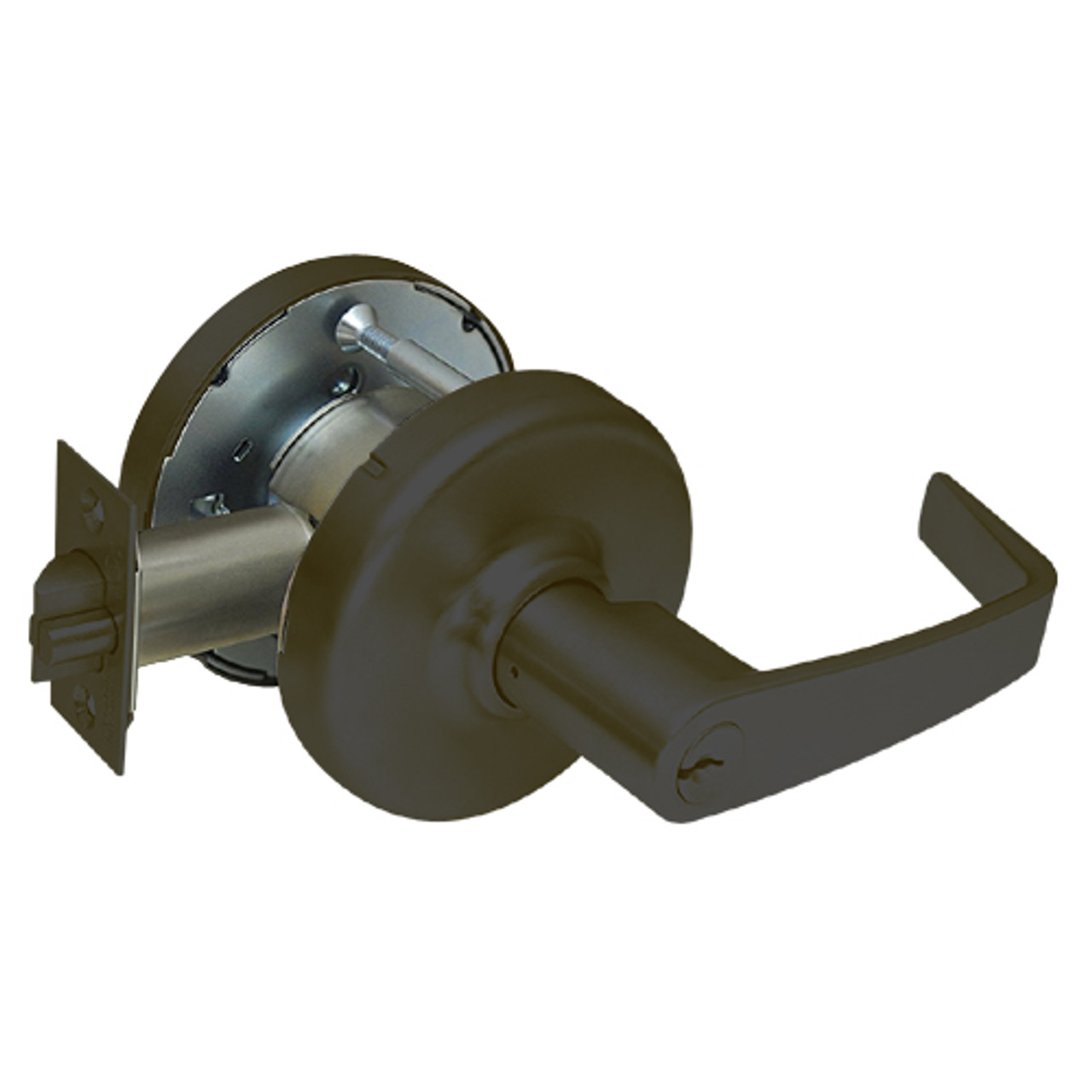 CL3391-NZD-613 Corbin CL3300 Series Extra Heavy Duty Keyed with Turnpiece Cylindrical Locksets with Newport Lever in Oil Rubbed Bronze Finish