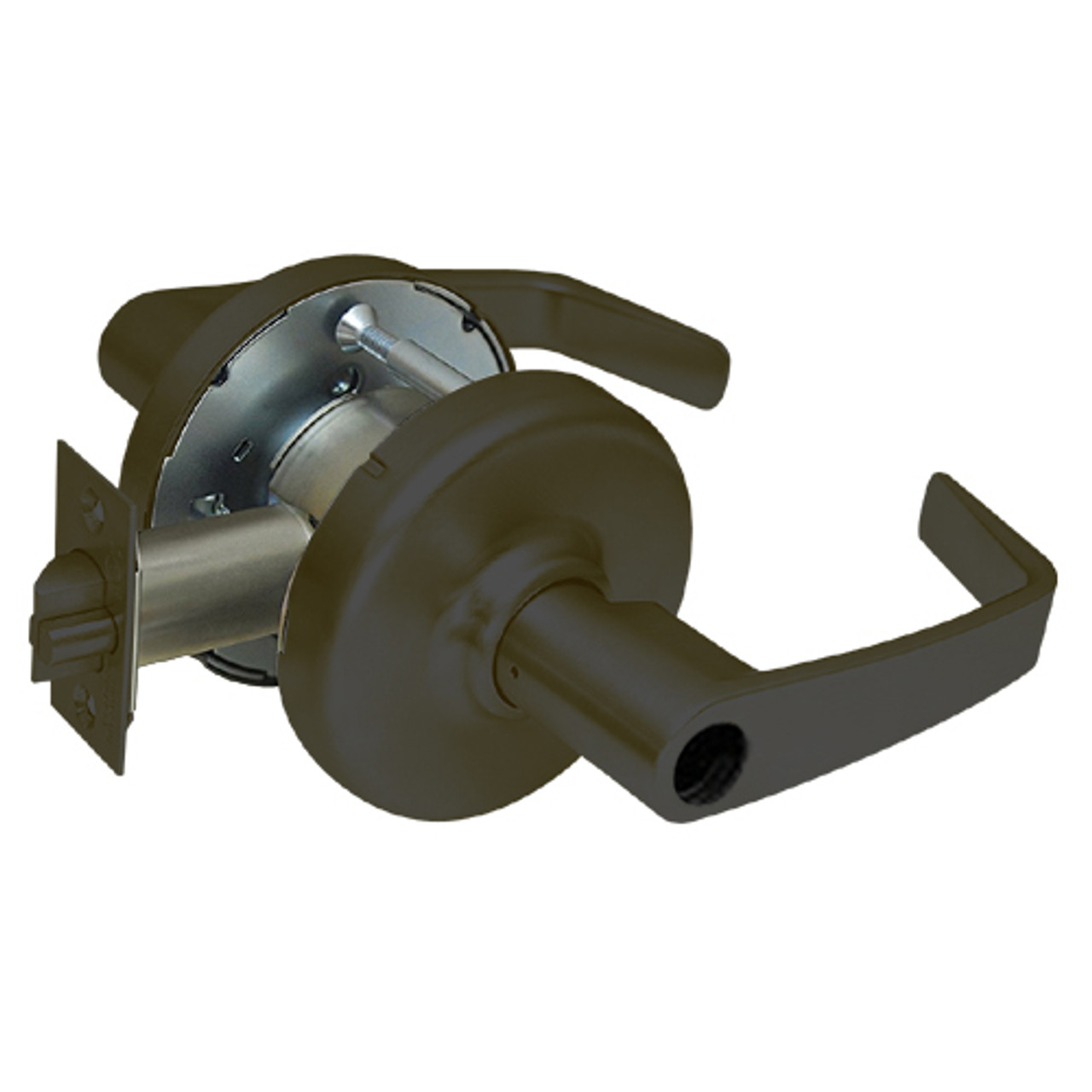 CL3355-NZD-613-LC Corbin CL3300 Series Less Cylinder Extra Heavy Duty Classroom Cylindrical Locksets with Newport Lever in Oil Rubbed Bronze Finish