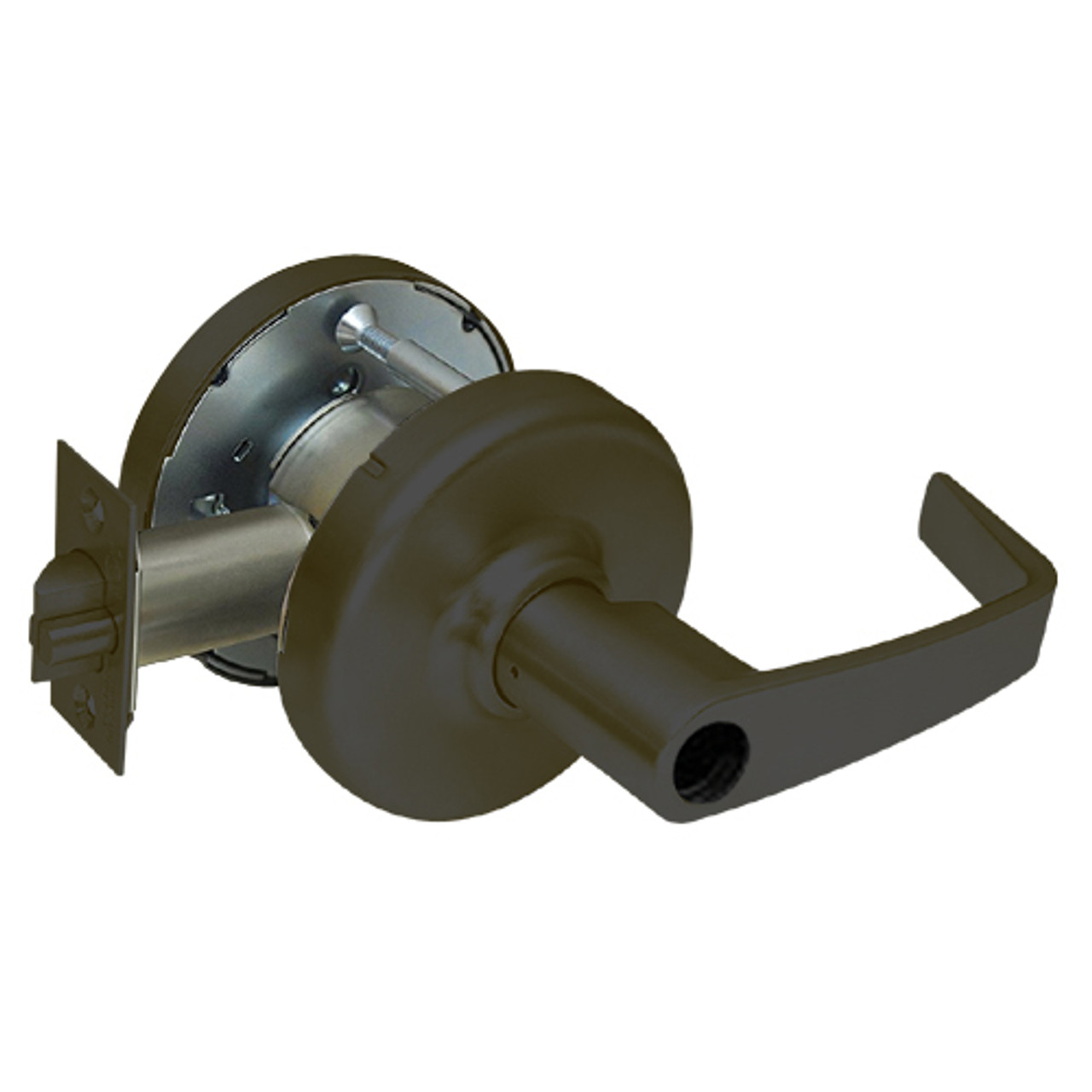 CL3391-NZD-613-LC Corbin CL3300 Series Less Cylinder Extra Heavy Duty Keyed with Turnpiece Cylindrical Locksets with Newport Lever in Oil Rubbed Bronze Finish