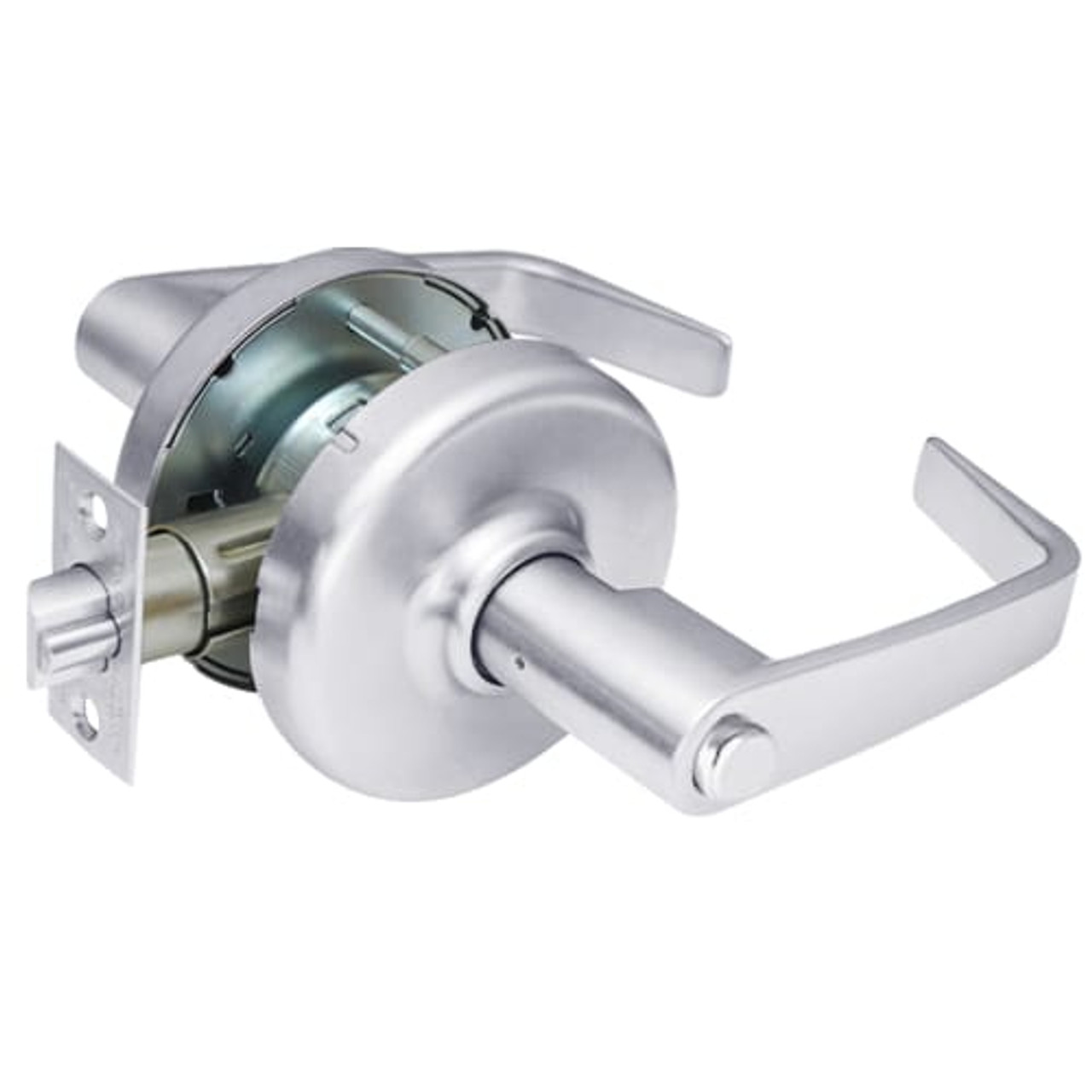 CL3520-NZD-625 Corbin CL3500 Series Heavy Duty Privacy Cylindrical Locksets with Newport Lever in Bright Chrome Finish