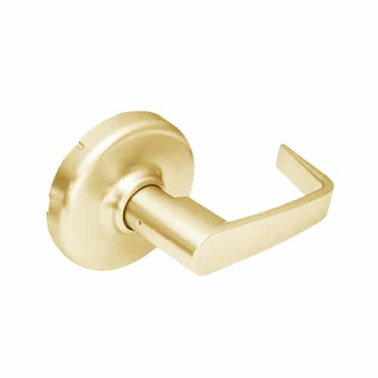 CL3550-NZD-605 Corbin CL3500 Series Heavy Duty Half Dummy Cylindrical Locksets with Newport Lever in Bright Brass Finish