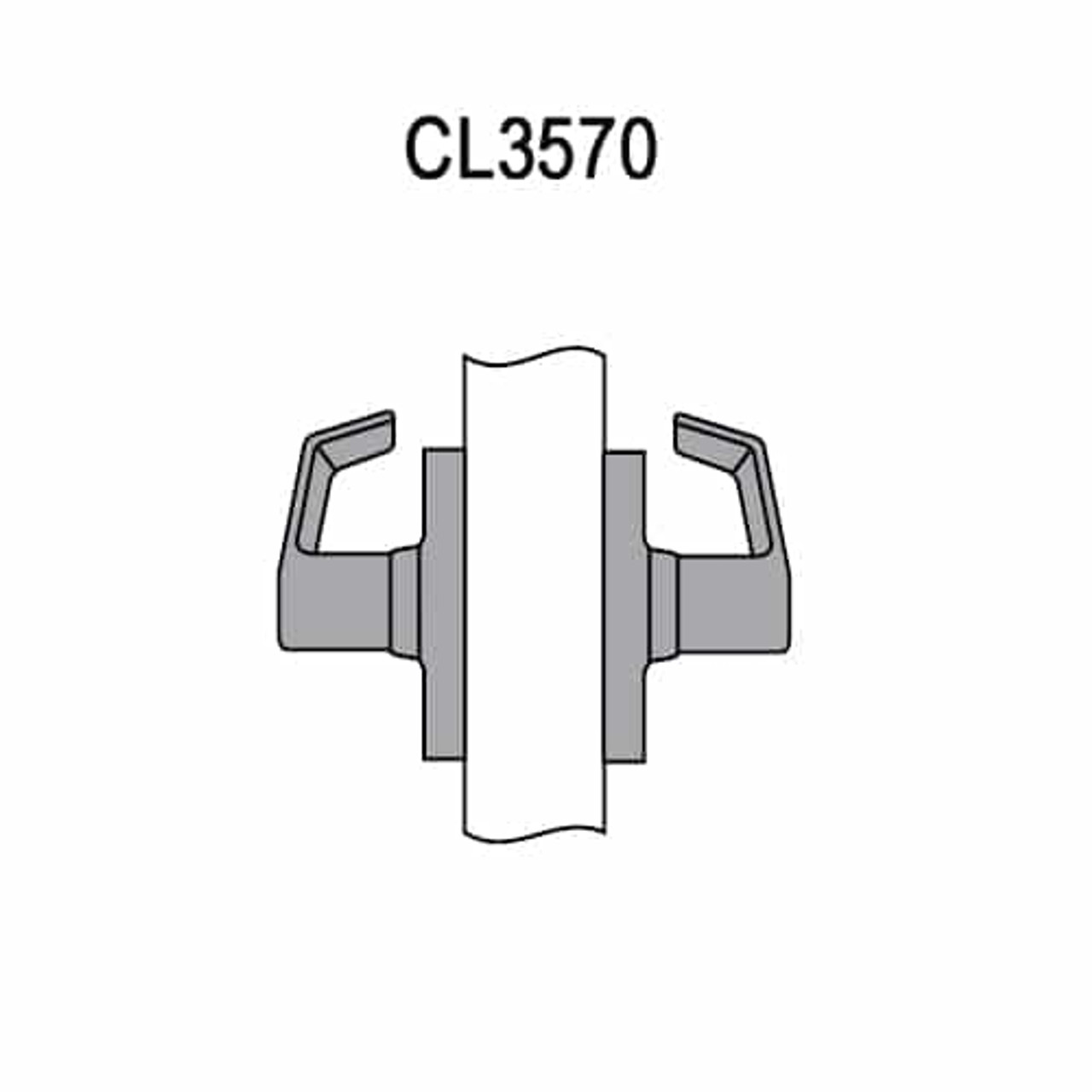 CL3570-NZD-612 Corbin CL3500 Series Heavy Duty Full Dummy Cylindrical Locksets with Newport Lever in Satin Bronze