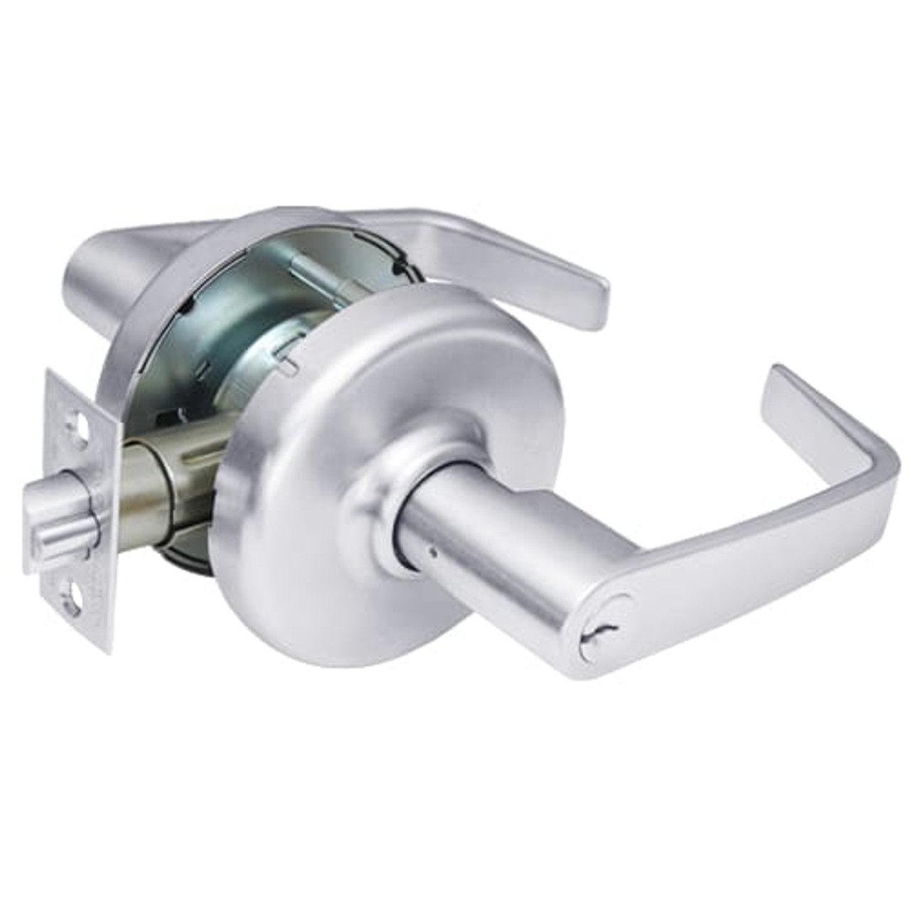 CL3555-NZD-625 Corbin CL3500 Series Heavy Duty Classroom Cylindrical Locksets with Newport Lever in Bright Chrome Finish