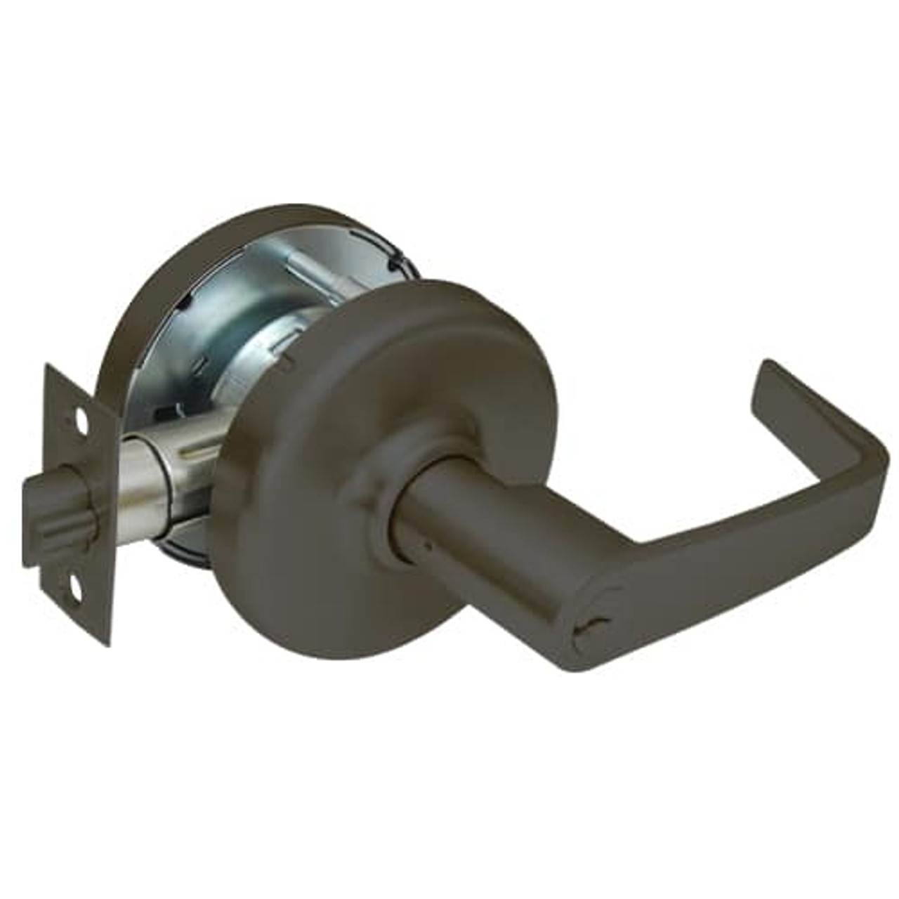 CL3581-NZD-613 Corbin CL3500 Series Heavy Duty Keyed with Blank Plate Cylindrical Locksets with Newport Lever in Oil Rubbed Bronze Finish