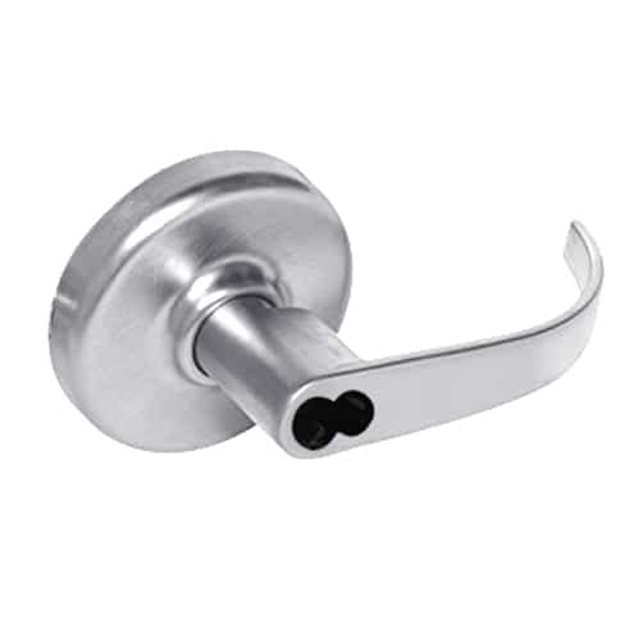 CL3551-PZD-625-CL6 Corbin CL3500 Series IC 6-Pin Less Core Heavy Duty Entrance Cylindrical Locksets with Princeton Lever in Bright Chrome Finish