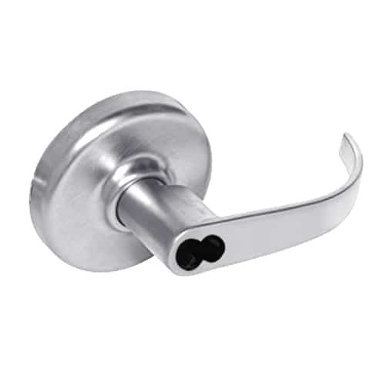 CL3581-PZD-625-CL6 Corbin CL3500 Series IC 6-Pin Less Core Heavy Duty Keyed with Blank Plate Cylindrical Locksets with Princeton Lever in Bright Chrome Finish