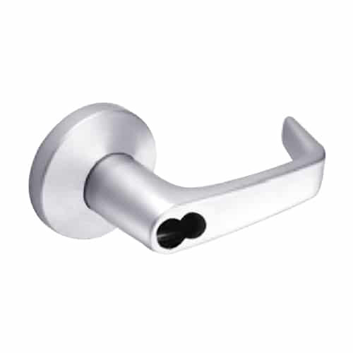 9K37C15KSTK625 Best 9K Series Corridor Cylindrical Lever Locks with Contour Angle with Return Lever Design Accept 7 Pin Best Core in Bright Chrome