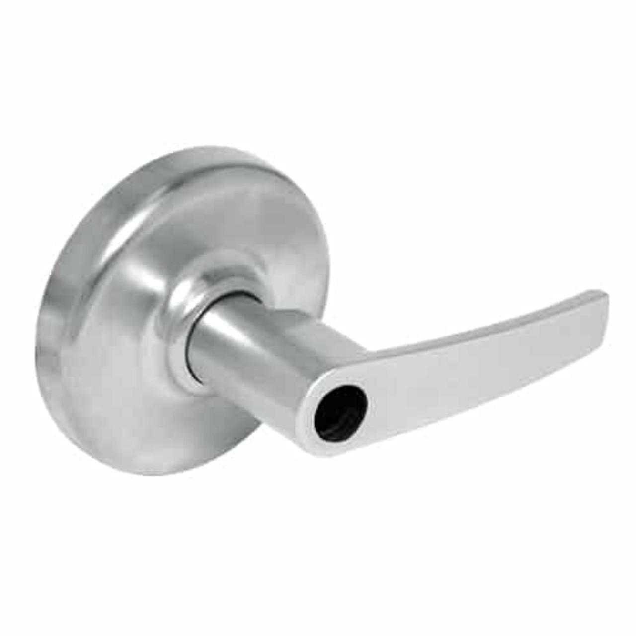 CL3581-AZD-618-LC Corbin CL3500 Series Heavy Duty Less Cylinder Keyed with Blank Plate Cylindrical Locksets with Armstrong Lever in Bright Nickel Plated Finish