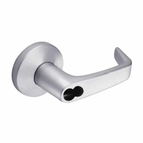 9K37C15KS3626 Best 9K Series Corridor Cylindrical Lever Locks with Contour Angle with Return Lever Design Accept 7 Pin Best Core in Satin Chrome