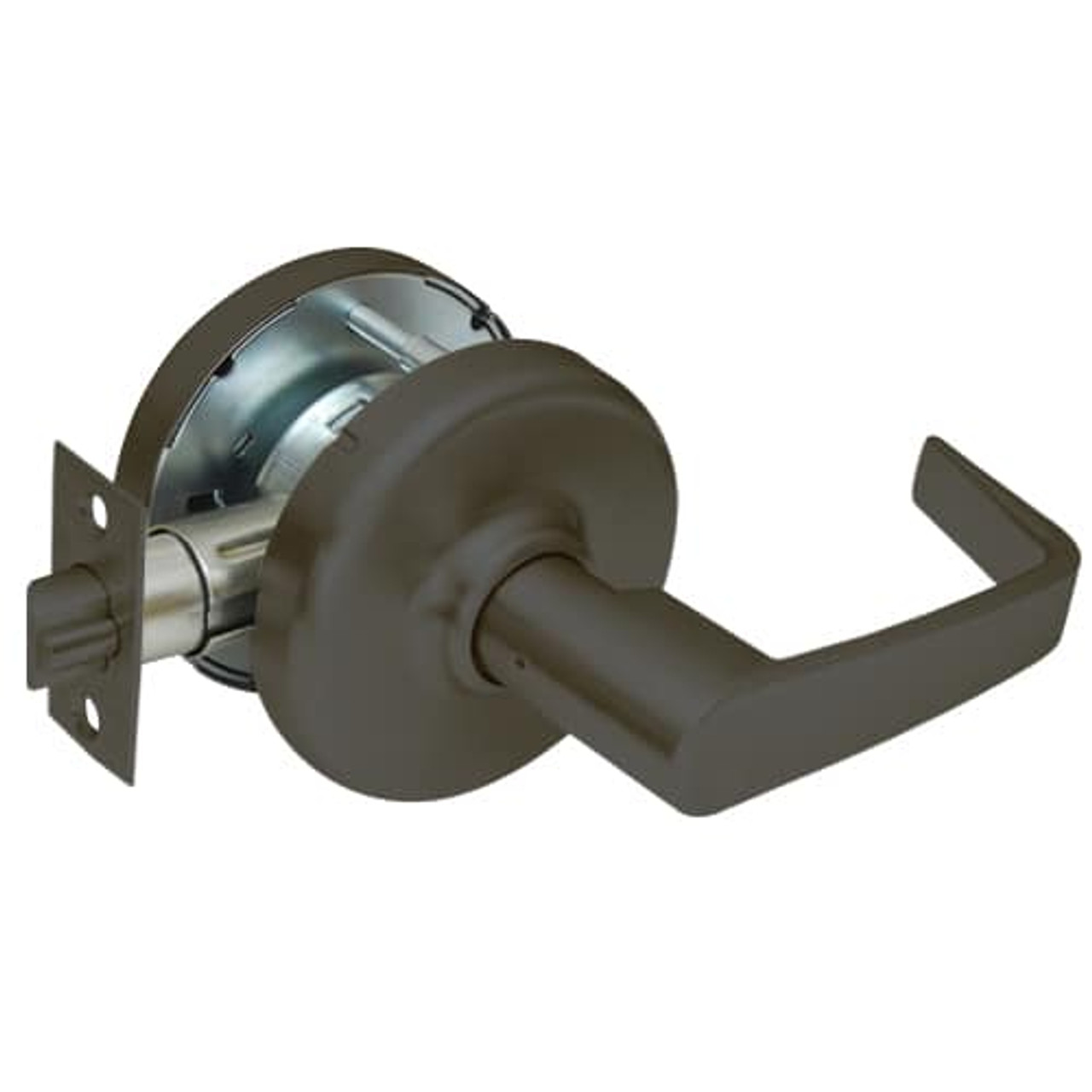 CL3880-NZD-612 Corbin CL3800 Series Standard-Duty Passage with Blank Plate Cylindrical Locksets with Newport Lever in Satin Bronze Finish