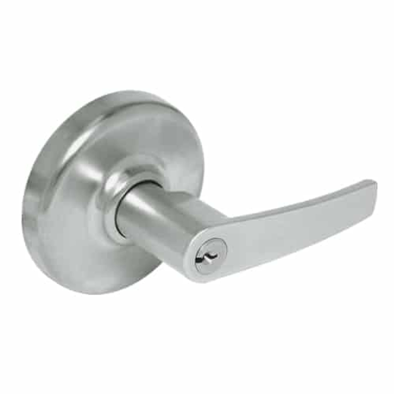 CL3857-AZD-619 Corbin CL3800 Series Standard-Duty Storeroom Cylindrical Locksets with Armstrong Lever in Satin Nickel Plated Finish