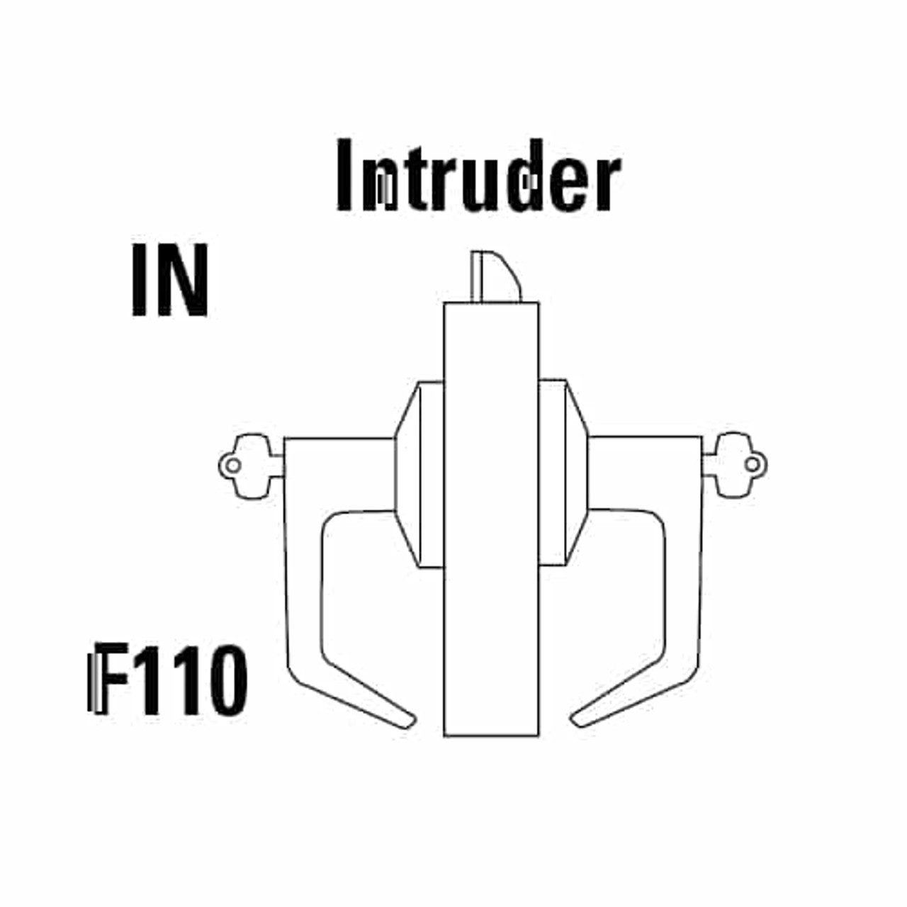 9K37IN15LS3625 Best 9K Series Intruder Cylindrical Lever Locks with Contour Angle with Return Lever Design Accept 7 Pin Best Core in Bright Chrome