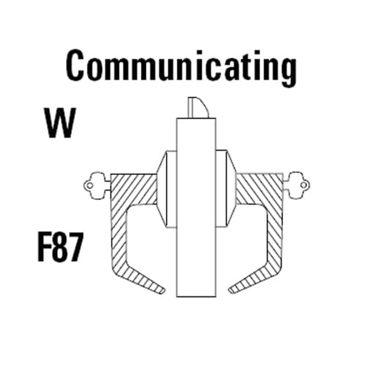 9K37W15KSTK605 Best 9K Series Institutional Cylindrical Lever Locks with Contour Angle with Return Lever Design Accept 7 Pin Best Core in Bright Brass