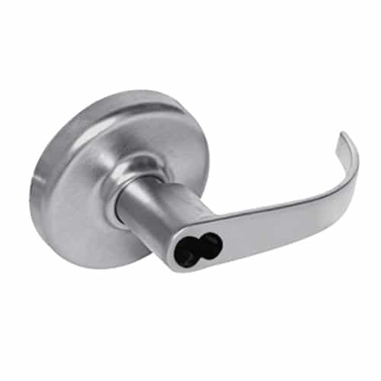 CL3857-PZD-626-CL6 Corbin CL3800 Series IC 6-Pin Less Core Standard-Duty Storeroom Cylindrical Locksets with Princeton Lever in Satin Chrome Finish