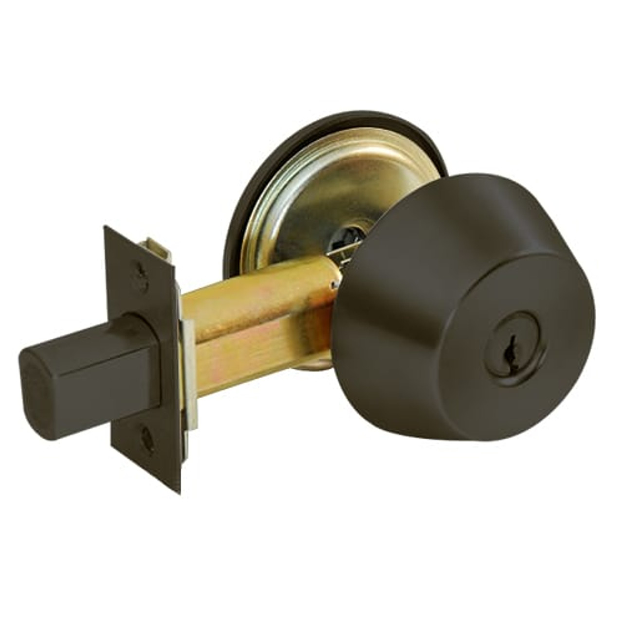 DL2211-613 Corbin DL2200 Series Cylindrical Deadlocks with Single Cylinder w/ Blank Plate in Oil Rubbed Bronze Finish