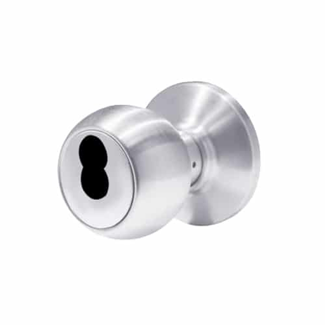 6K27AB4CSTK625 Best 6K Series Medium Duty Office Cylindrical Knob Locks with Round Style in Bright Chrome