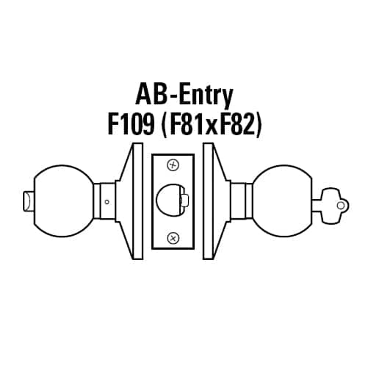 6K37AB4CS3605 Best 6K Series Medium Duty Office Cylindrical Knob Locks with Round Style in Bright Brass