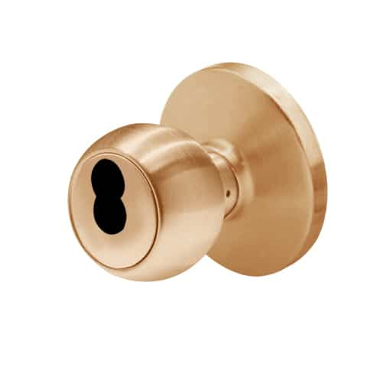 6K37D4DS3611 Best 6K Series Medium Duty Storeroom Cylindrical Knob Locks with Round Style in Bright Bronze