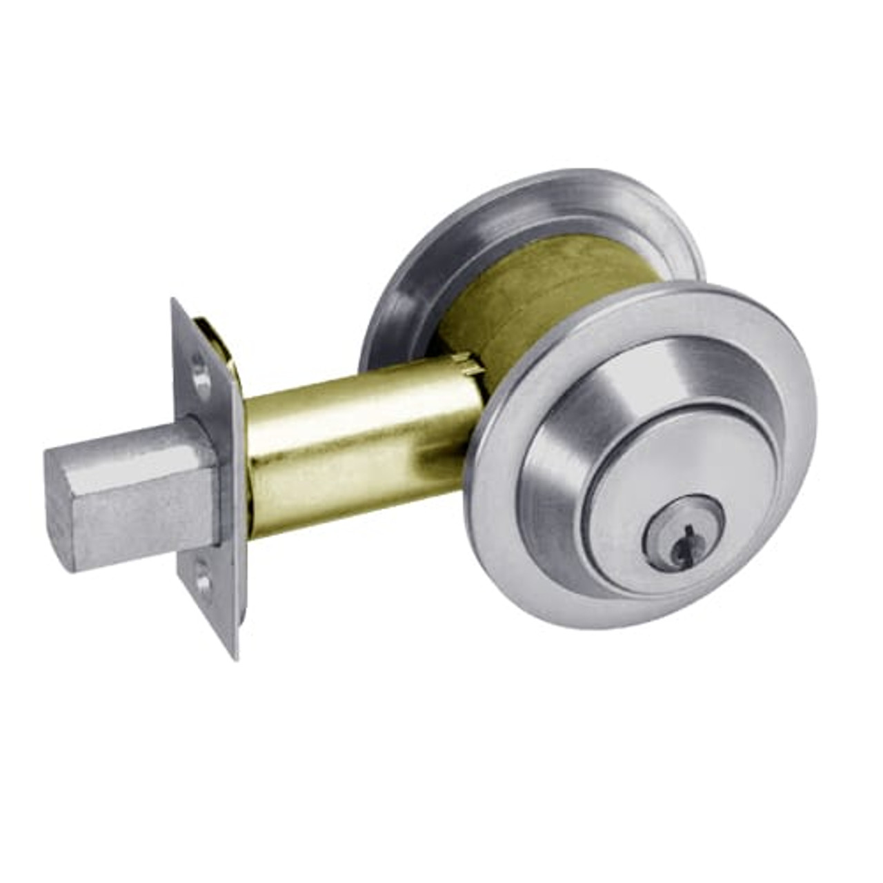 DL3012-626 Corbin DL3000 Series Cylindrical Deadlocks with Double Cylinder in Satin Chrome Finish