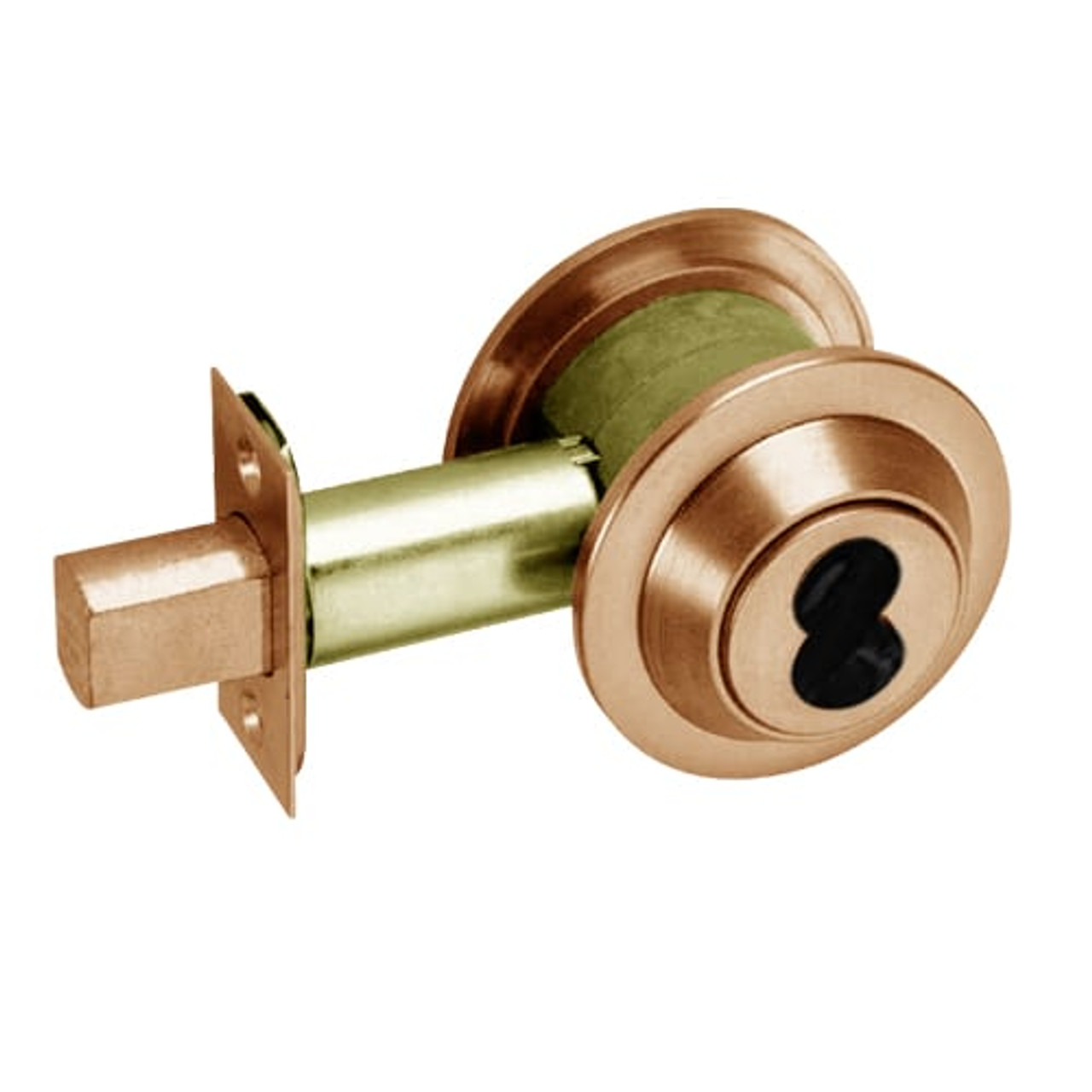 DL3013-612-CL6 Corbin DL3000 Series IC 6-Pin Less Core Cylindrical Deadlocks with Single Cylinder in Satin Bronze Finish