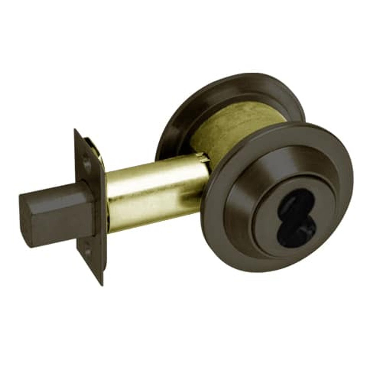 DL3013-613-CL6 Corbin DL3000 Series IC 6-Pin Less Core Cylindrical Deadlocks with Single Cylinder in Oil Rubbed Bronze Finish