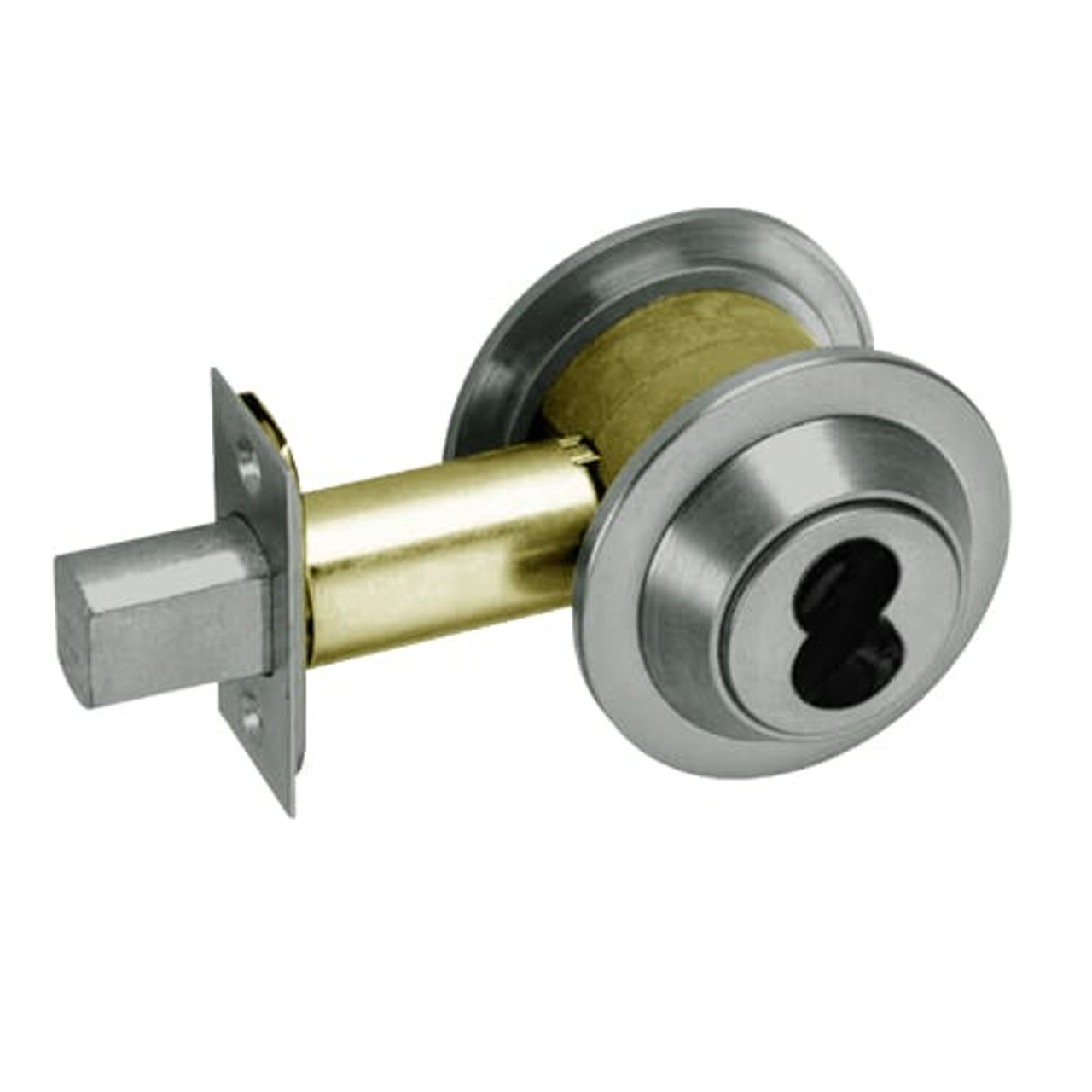 DL3012-619-CL6 Corbin DL3000 Series IC 6-Pin Less Core Cylindrical Deadlocks with Double Cylinder in Satin Nickel Finish