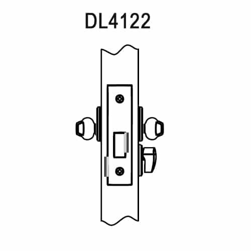 DL4122-605 Corbin DL4100 Series Mortise Deadlocks with Double Cylinder w/ Thumbturn in Bright Brass