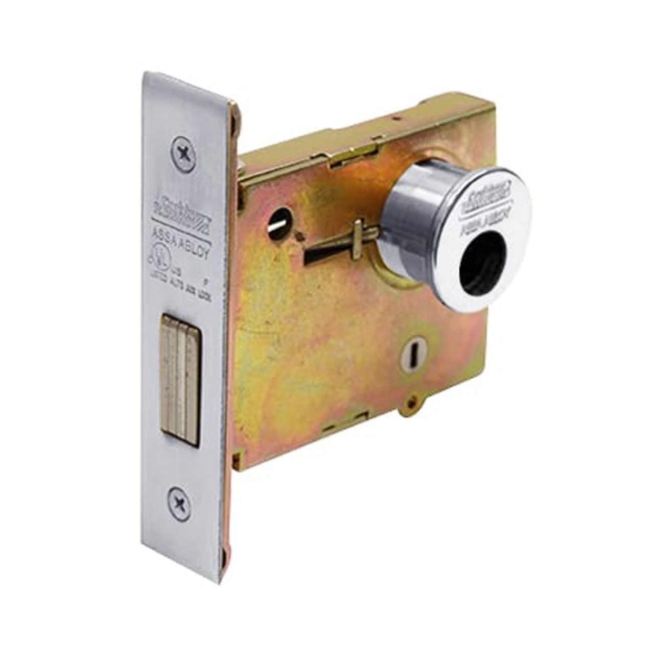DL4117-626-LC Corbin DL4100 Series Classroom Mortise Deadlocks with Single Cylinder in Satin Chrome Finish