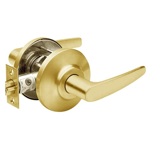 7KC20N16DSTK605 Best 7KC Series Passage Medium Duty Cylindrical Lever Locks with Curved Without Return Lever Design in Bright Brass