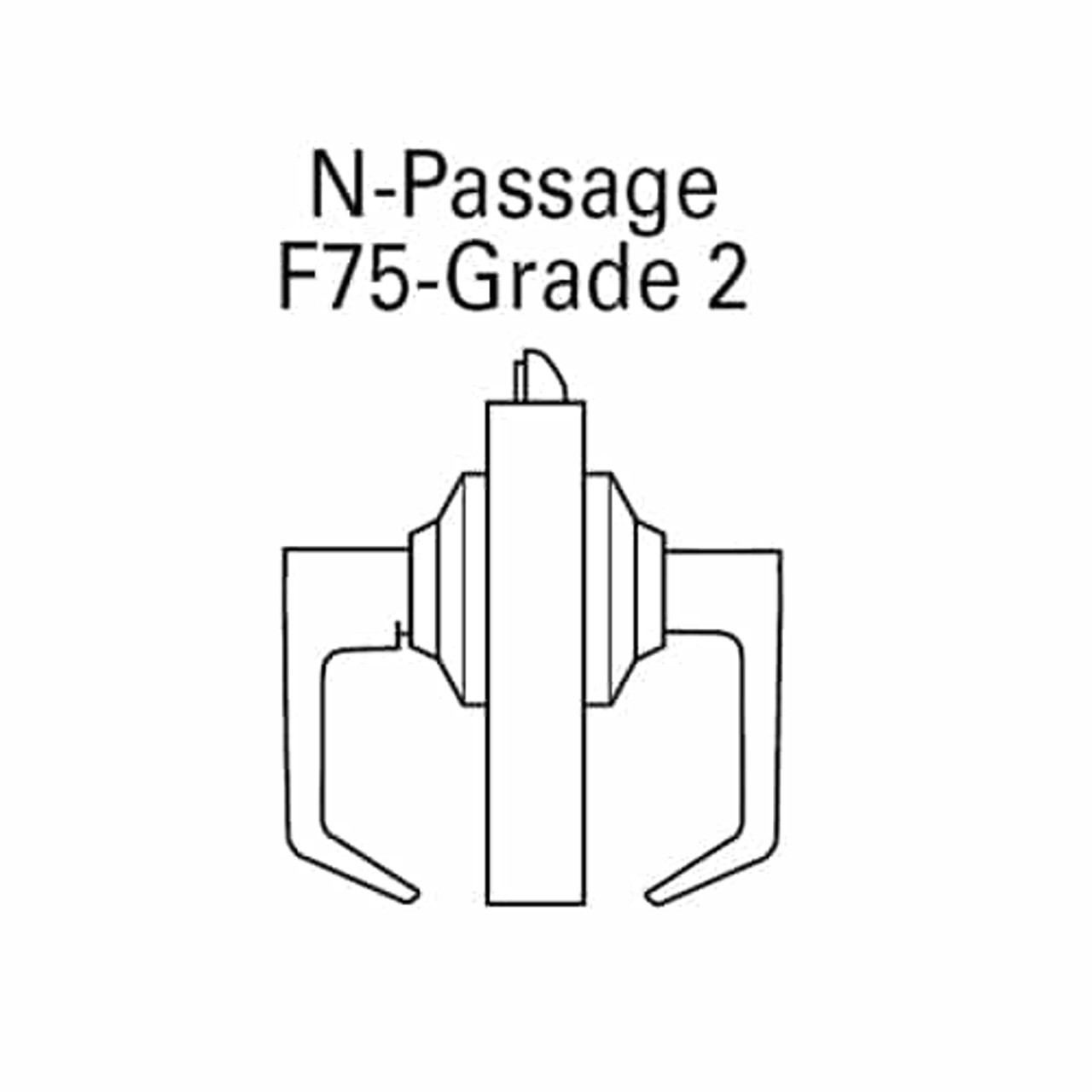 7KC30N15DS3625 Best 7KC Series Passage Medium Duty Cylindrical Lever Locks with Contour Angle Return Design in Bright Chrome