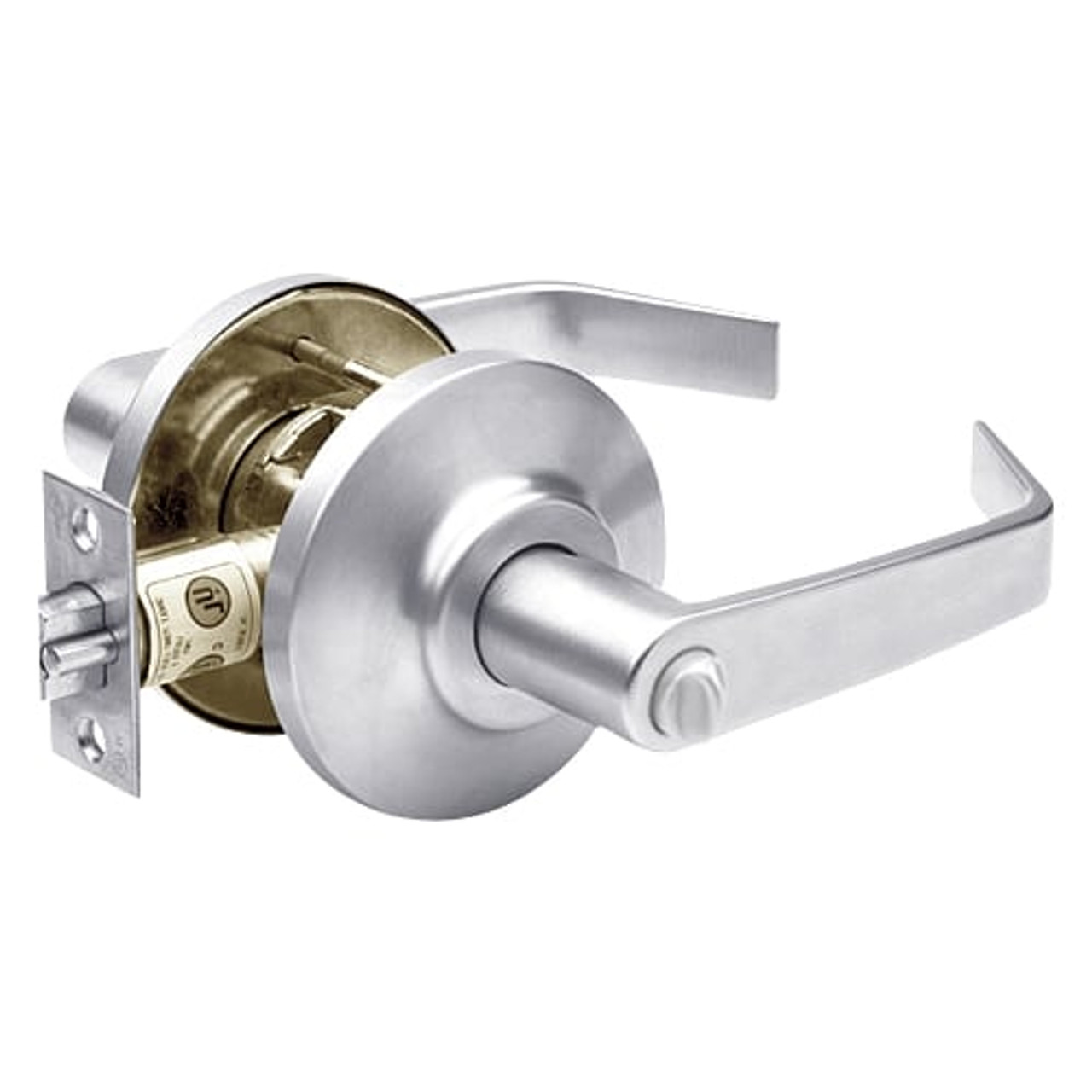 7KC20L15DS3625 Best 7KC Series Privacy Medium Duty Cylindrical Lever Locks with Contour Angle Return Design in Bright Chrome